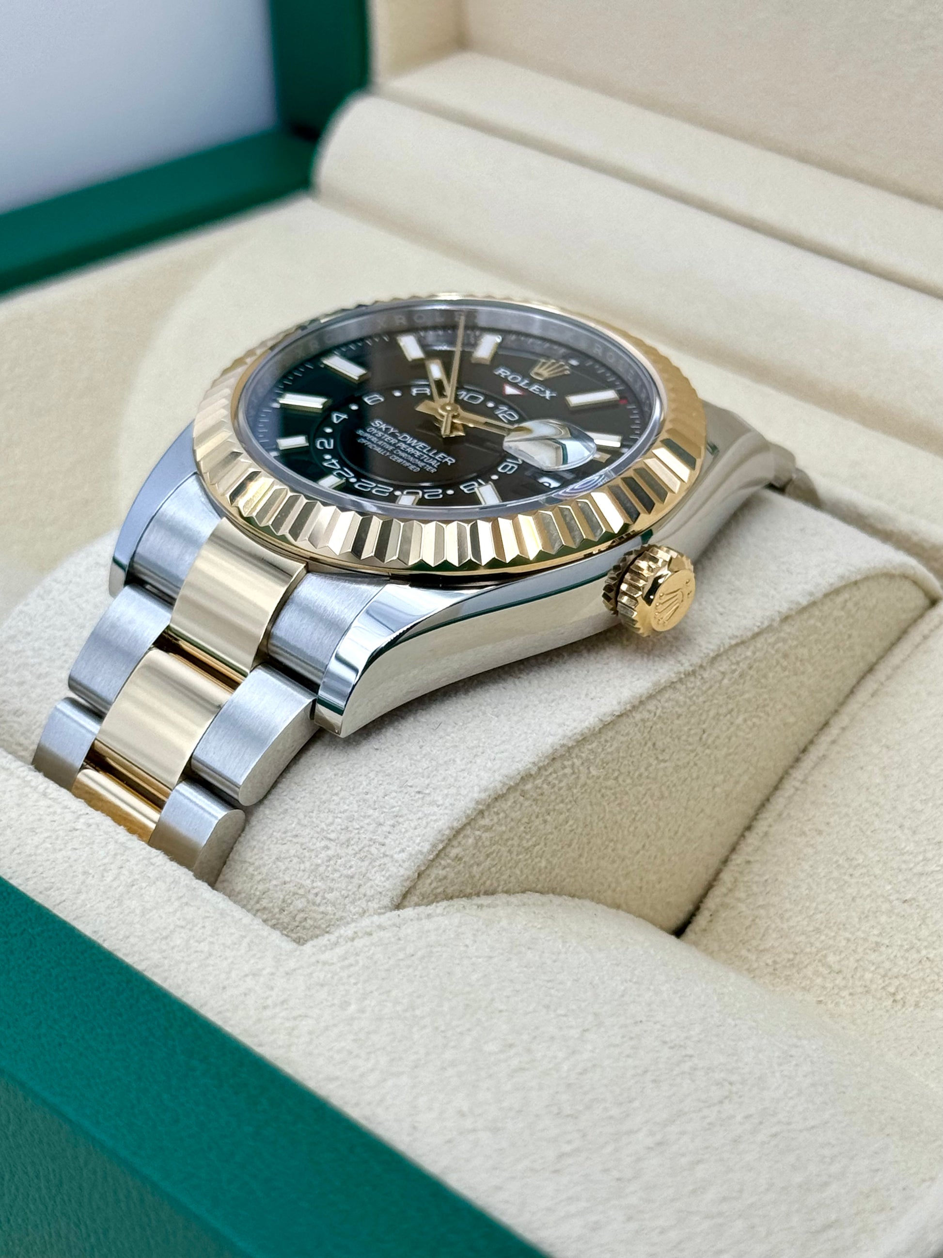 2023 Rolex Sky-Dweller 42mm 336933 Two-Tone Oyster Black Dial - MyWatchLLC