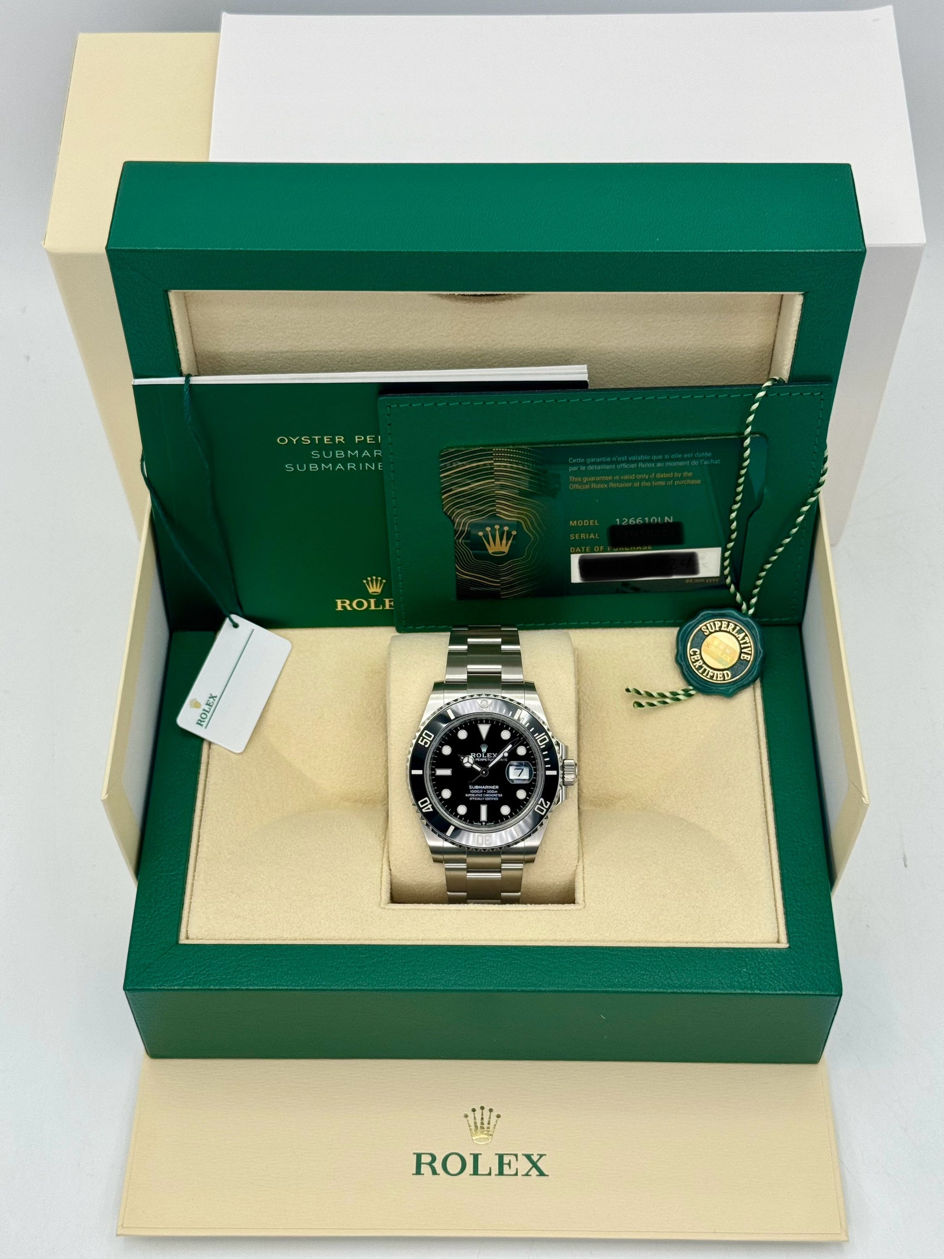 NEW 2024 Rolex Submariner 41mm 126610LN Stainless Steel Black Dial - MyWatchLLC