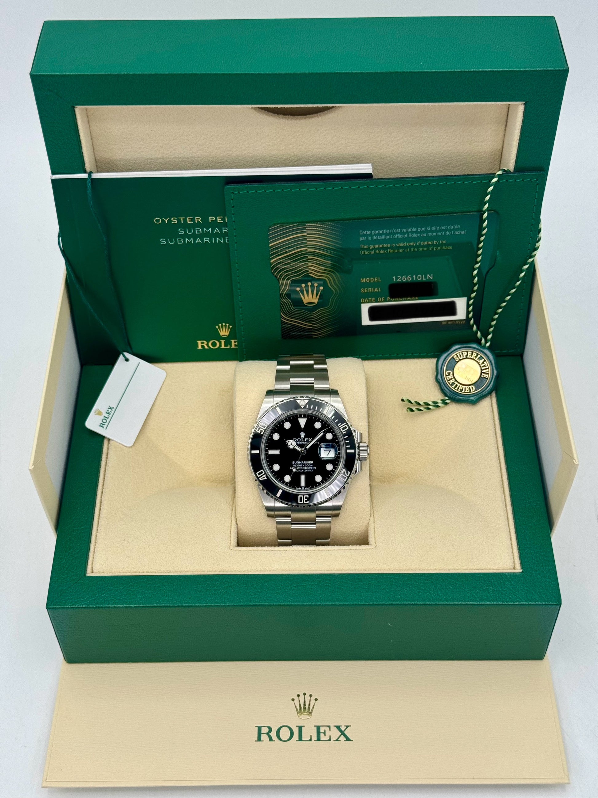 NEW 2024 Rolex Submariner 41mm 126610LN Stainless Steel Black Dial - MyWatchLLC