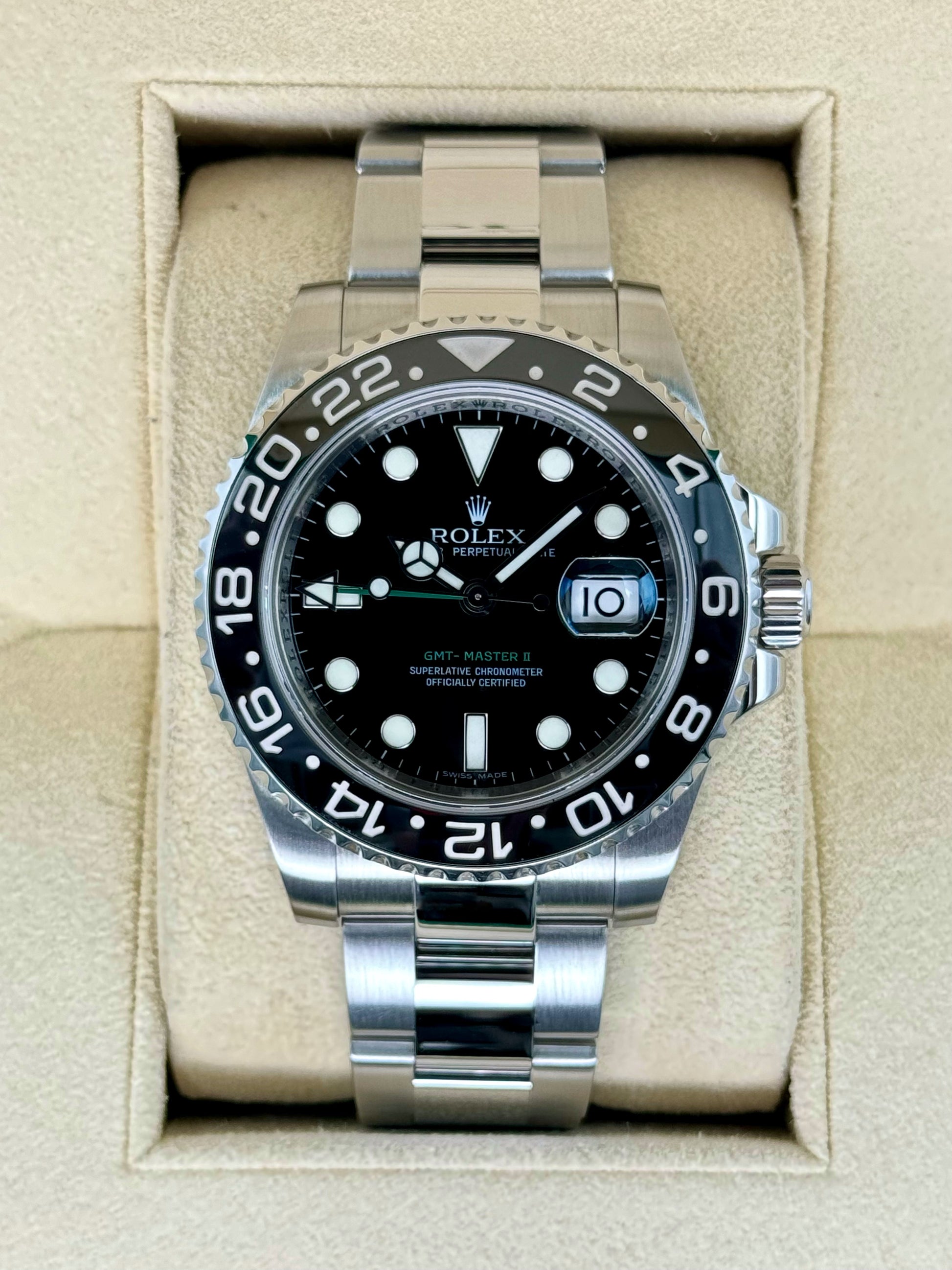 2007 Rolex GMT-Master II 40mm 116710LN Stainless Steel Black Dial - MyWatchLLC