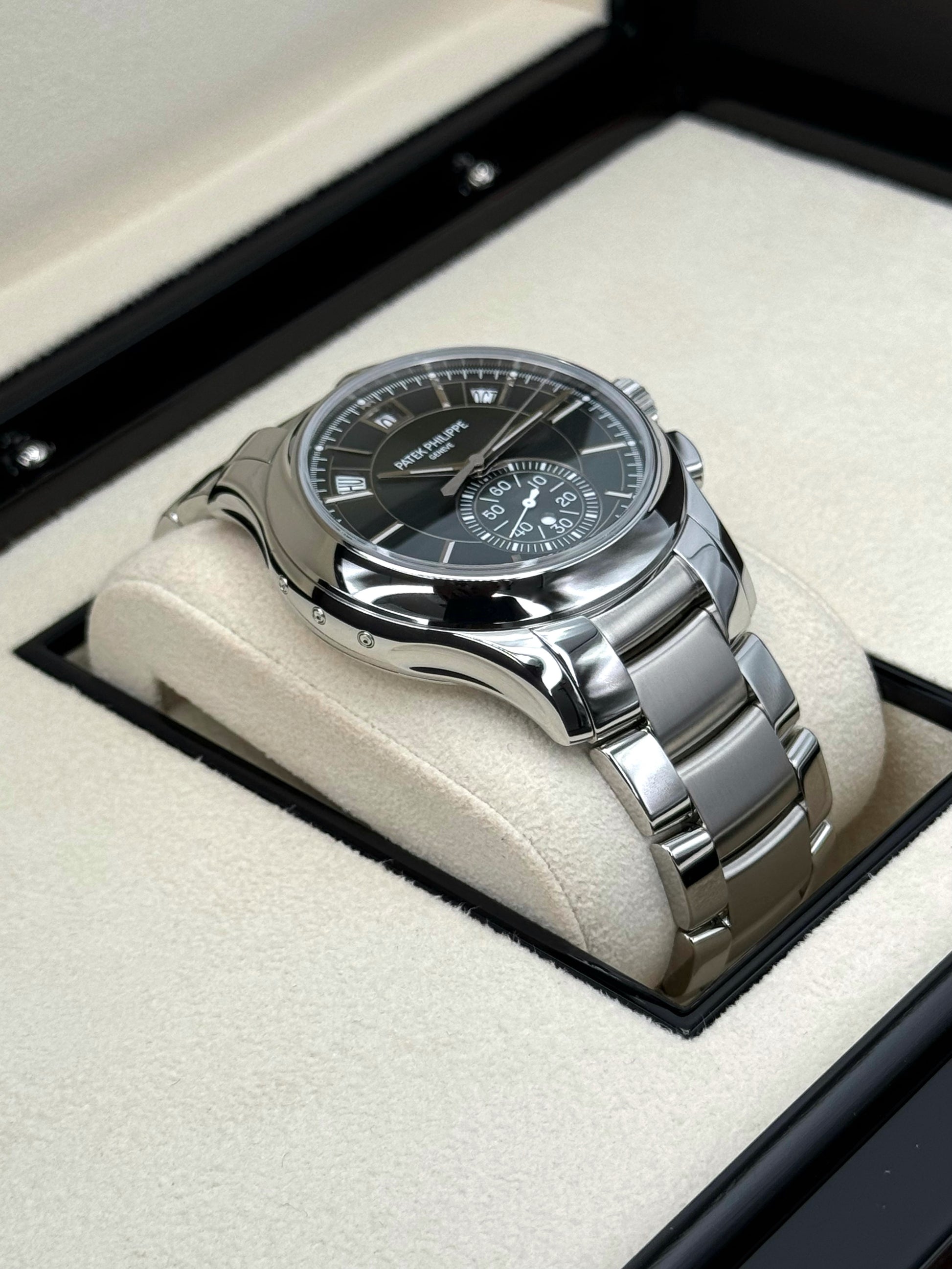 NEW 2024 Patek Philippe 5905/1A Flyback Chronograph Annual Calendar Olive Green Dial - MyWatchLLC