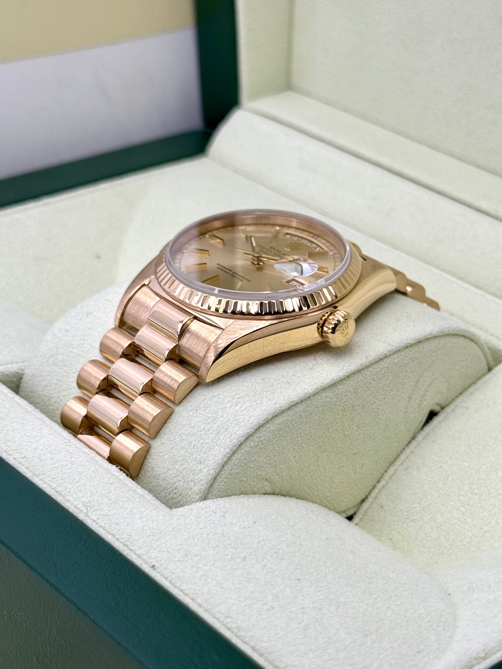 1983 Rolex Day-Date 36mm 18038 Presidential Champagne Dial - MyWatchLLC