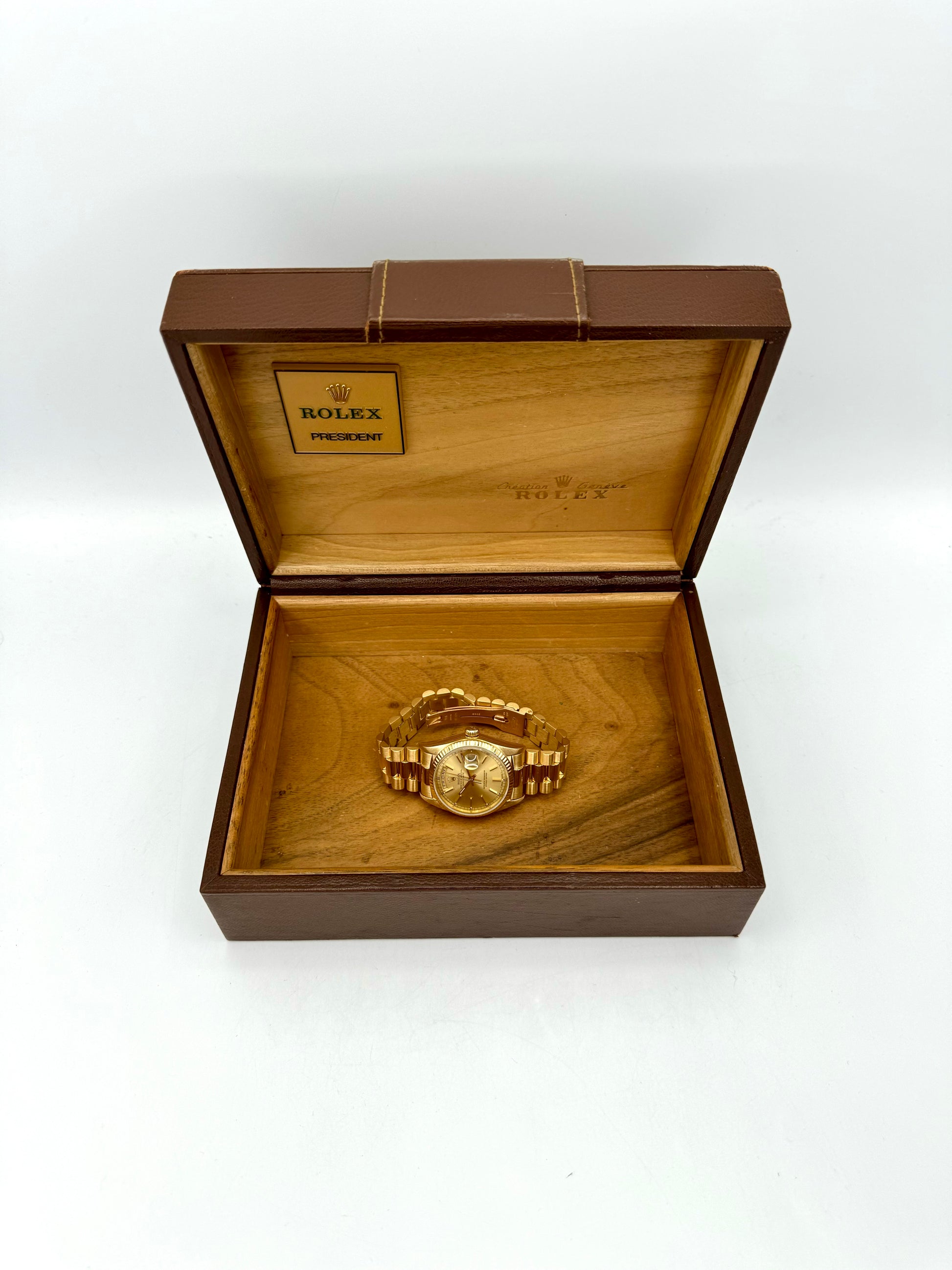 1983 Rolex Day-Date 36mm 18038 Presidential Champagne Dial - MyWatchLLC