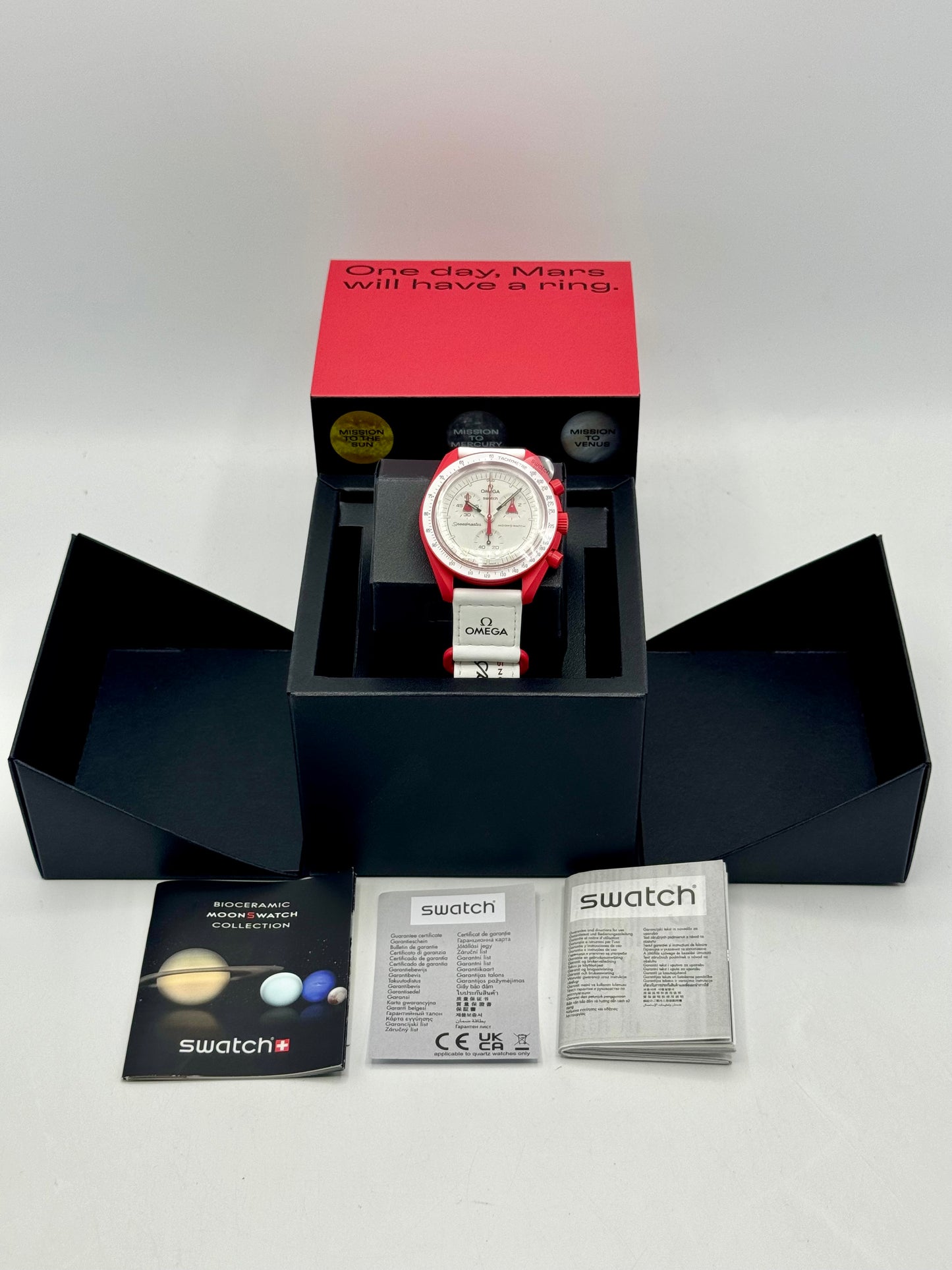 NEW Omega SO33R100 Bioceramic Moon Swatch - Mission to Mars - MyWatchLLC
