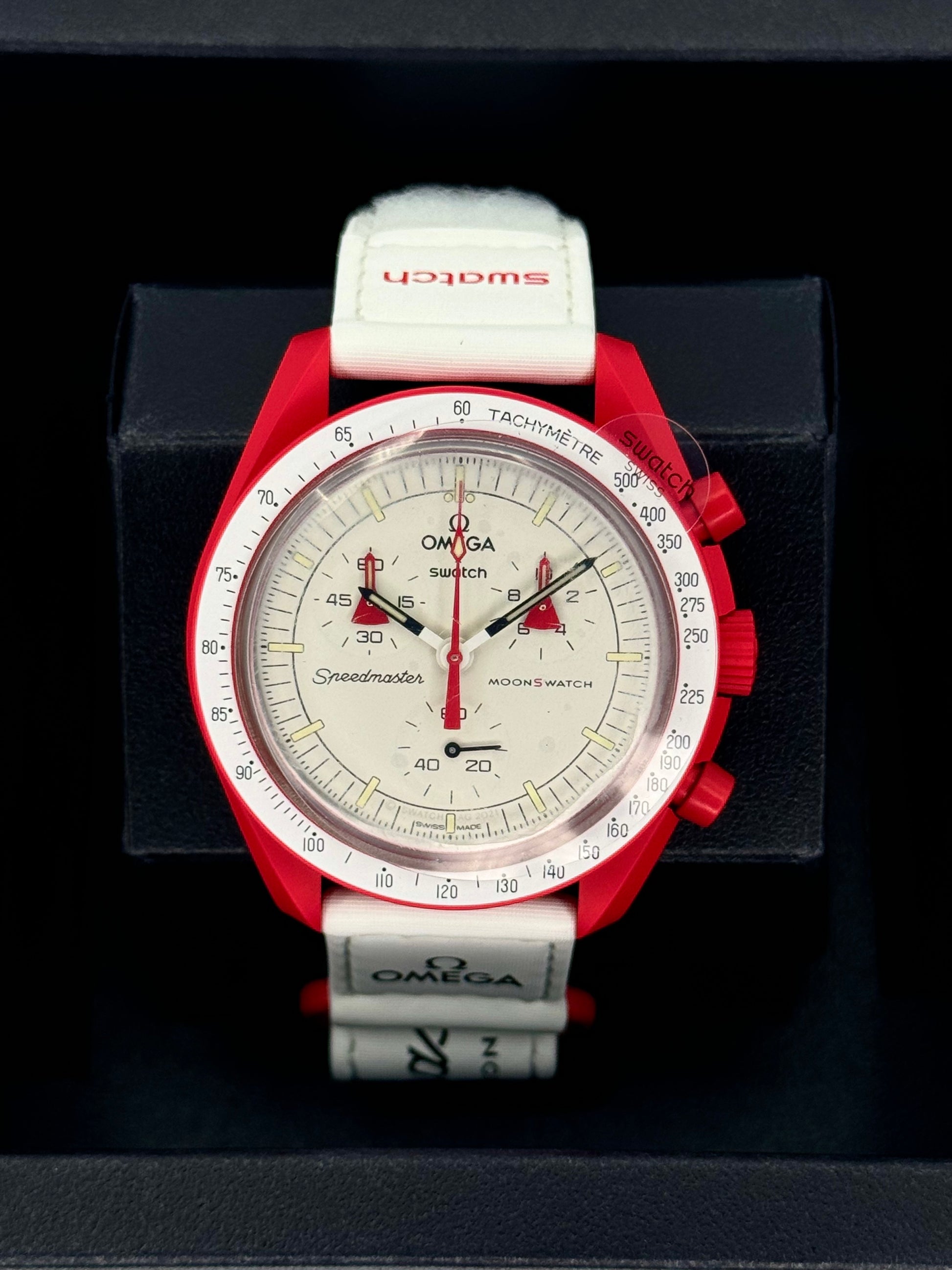 NEW Omega SO33R100 Bioceramic Moon Swatch - Mission to Mars - MyWatchLLC