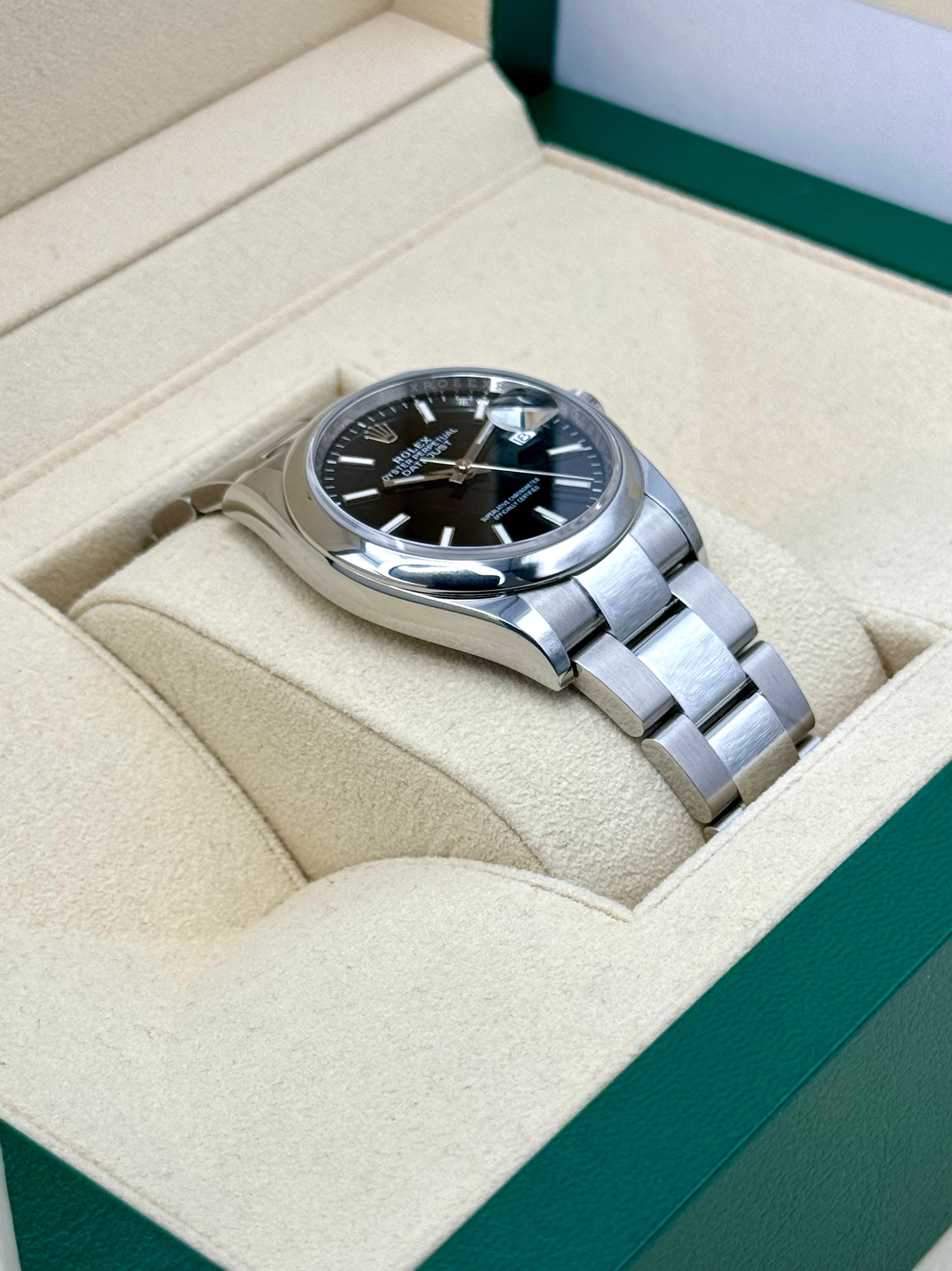 2022 Rolex Datejust 36mm 126200 Stainless Steel Oyster Black Dial - MyWatchLLC