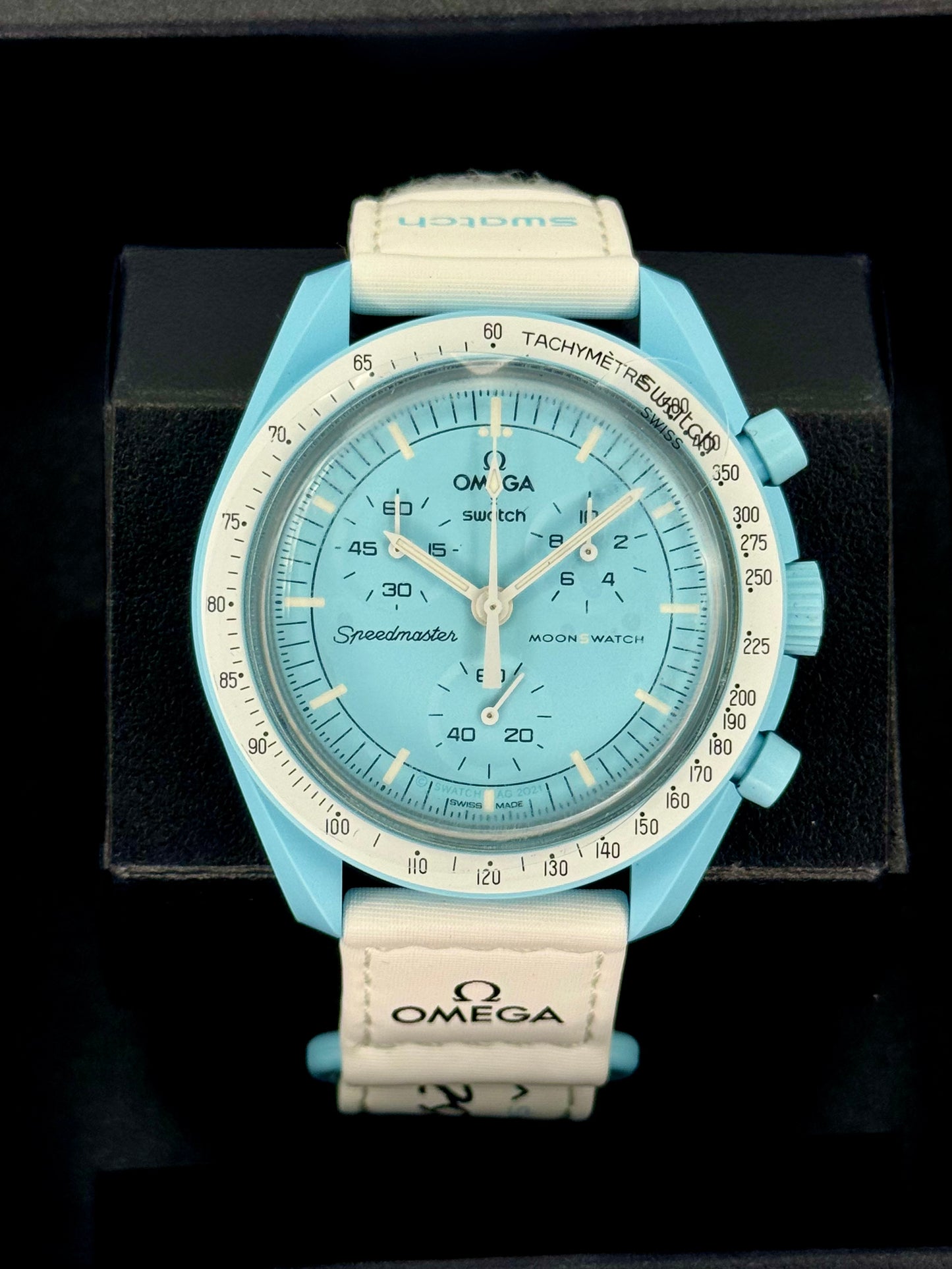 NEW Omega S033L100 Bioceramic Moon Swatch - Mission to Uranus - MyWatchLLC