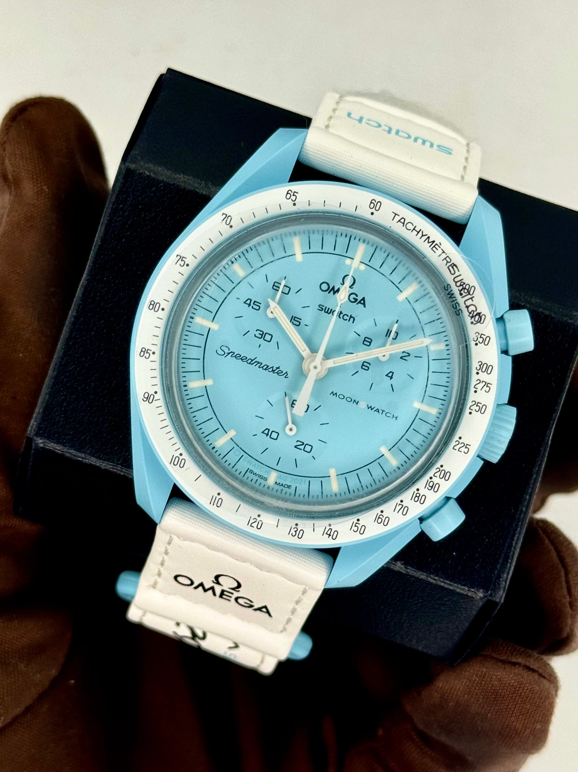 NEW Omega S033L100 Bioceramic Moon Swatch - Mission to Uranus - MyWatchLLC