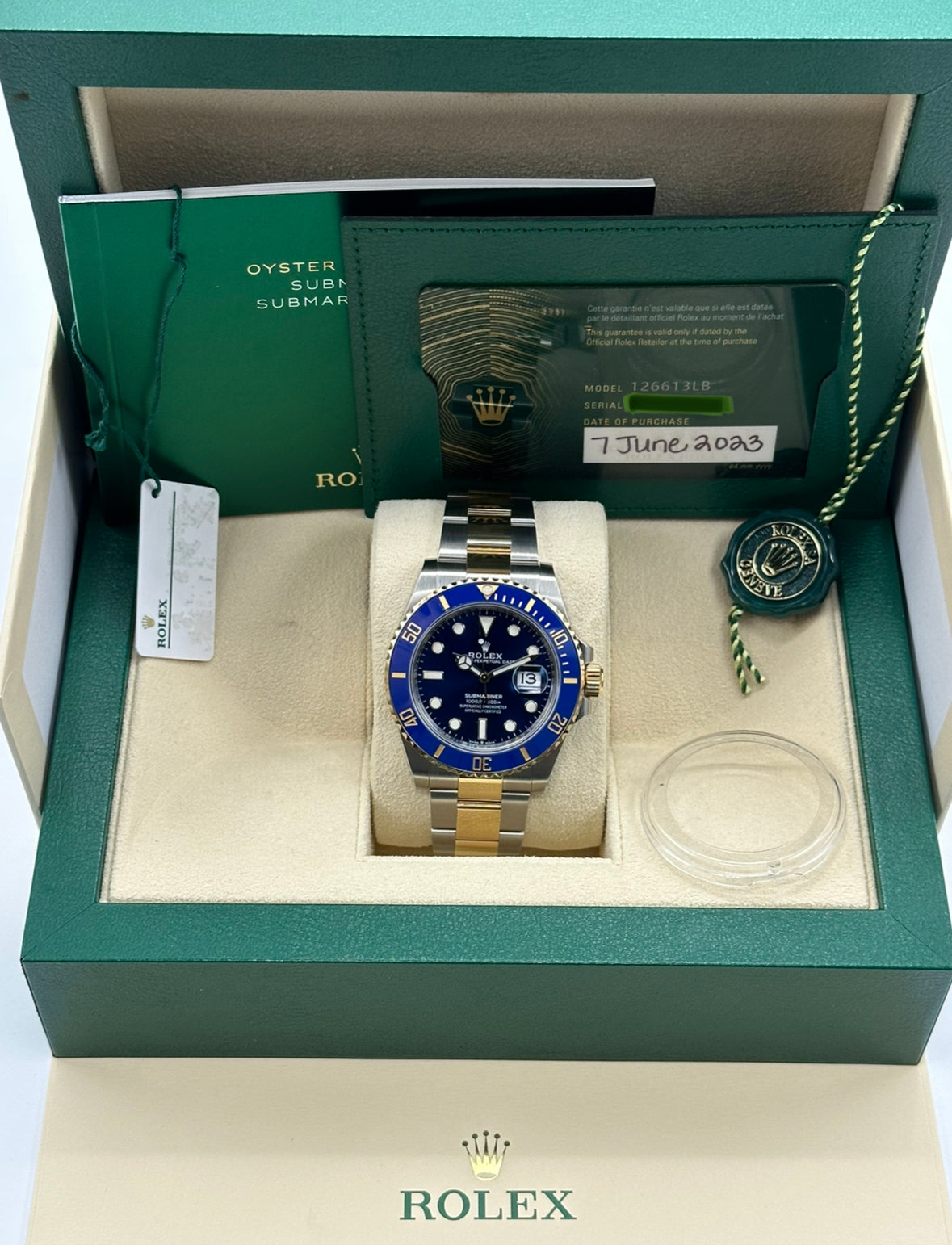 NEW 2023 Rolex Submariner "Bluesy" 126613LB Two-Tone Blue Dial - MyWatchLLC