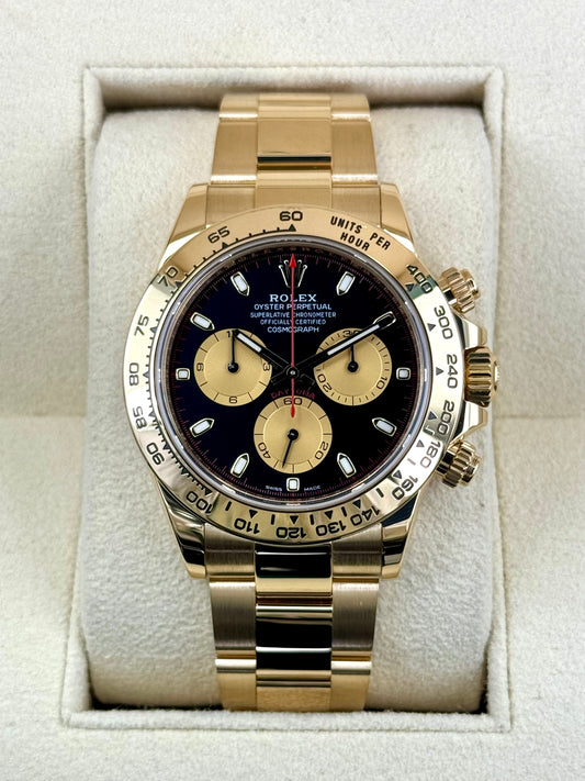 2023 Rolex Daytona "Paul Newman" 40mm 116508 Yellow Gold Black Dial - MyWatchLLC