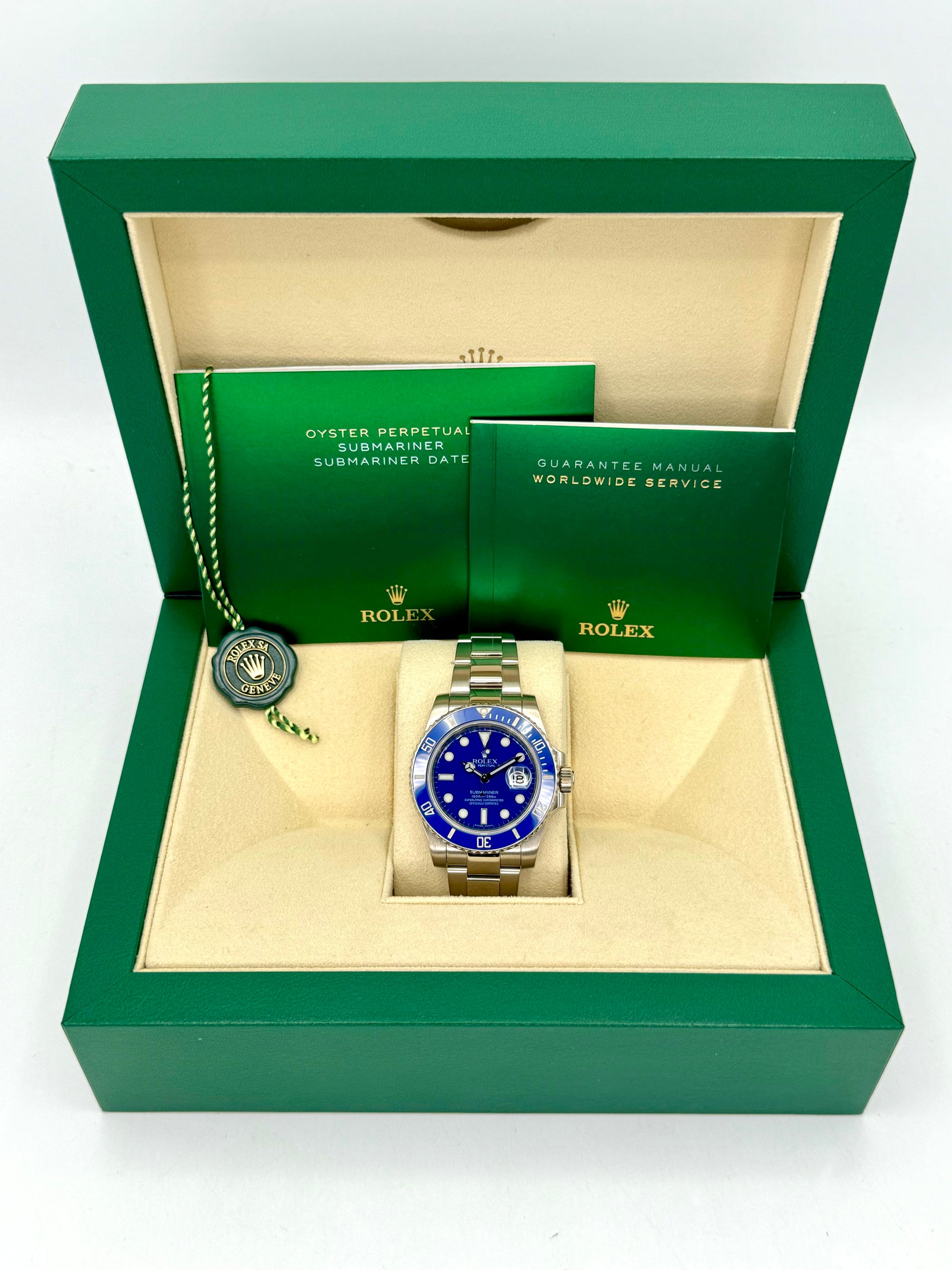 Rolex Submariner "Smurf" 40mm 116619LB White Gold Blue Dial - MyWatchLLC