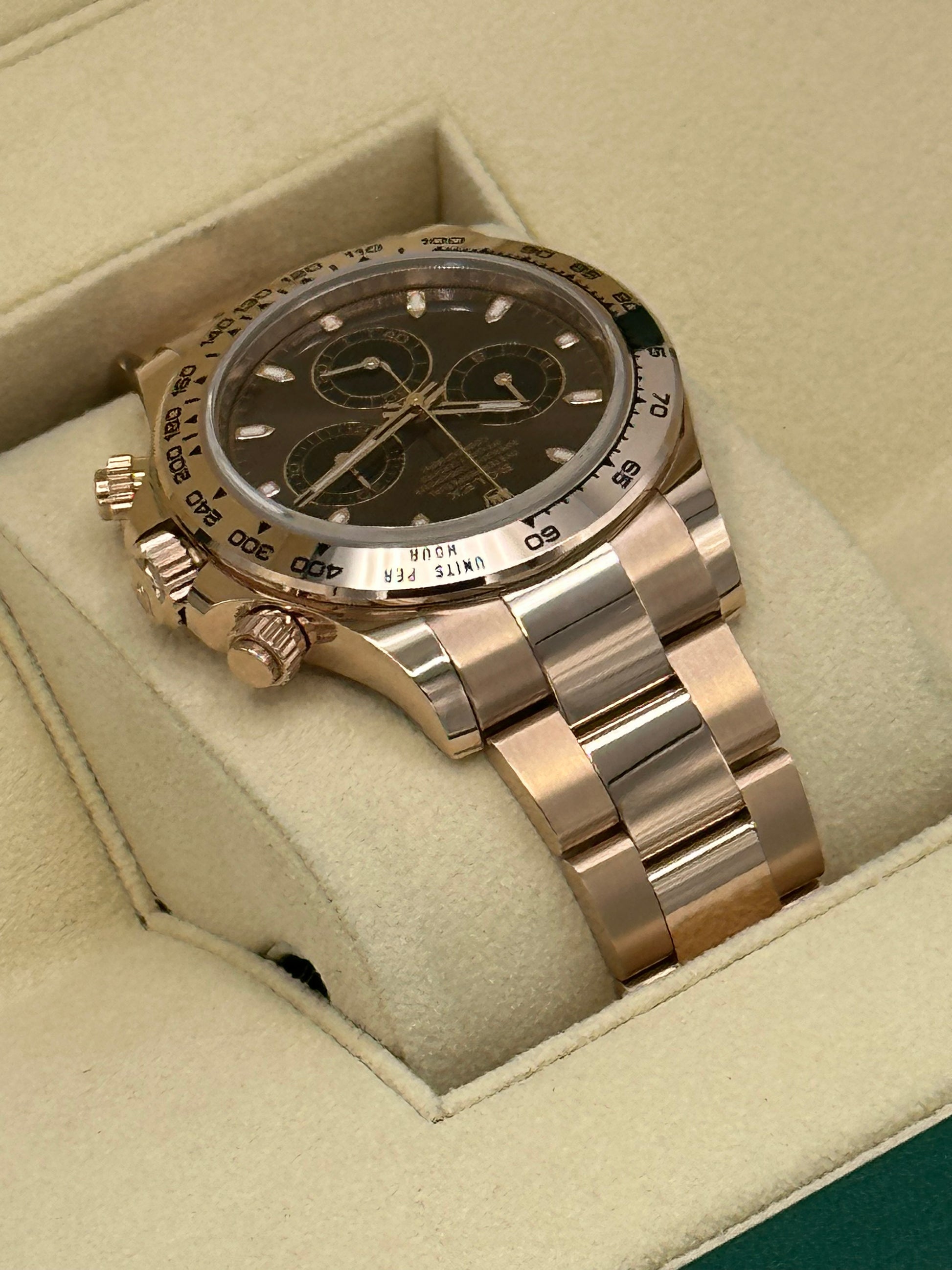NEW 2023 Rolex Daytona 116505 Rose Gold Chocolate Dial - MyWatchLLC