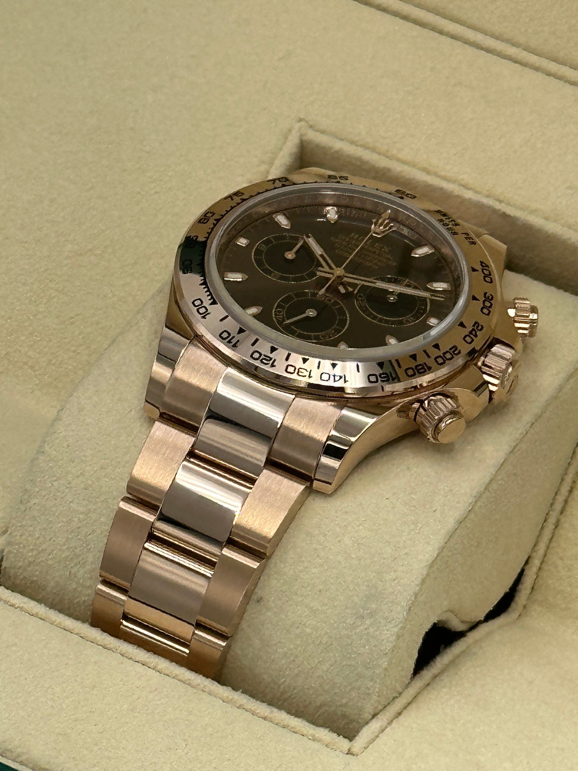 NEW 2023 Rolex Daytona 116505 Rose Gold Chocolate Dial - MyWatchLLC