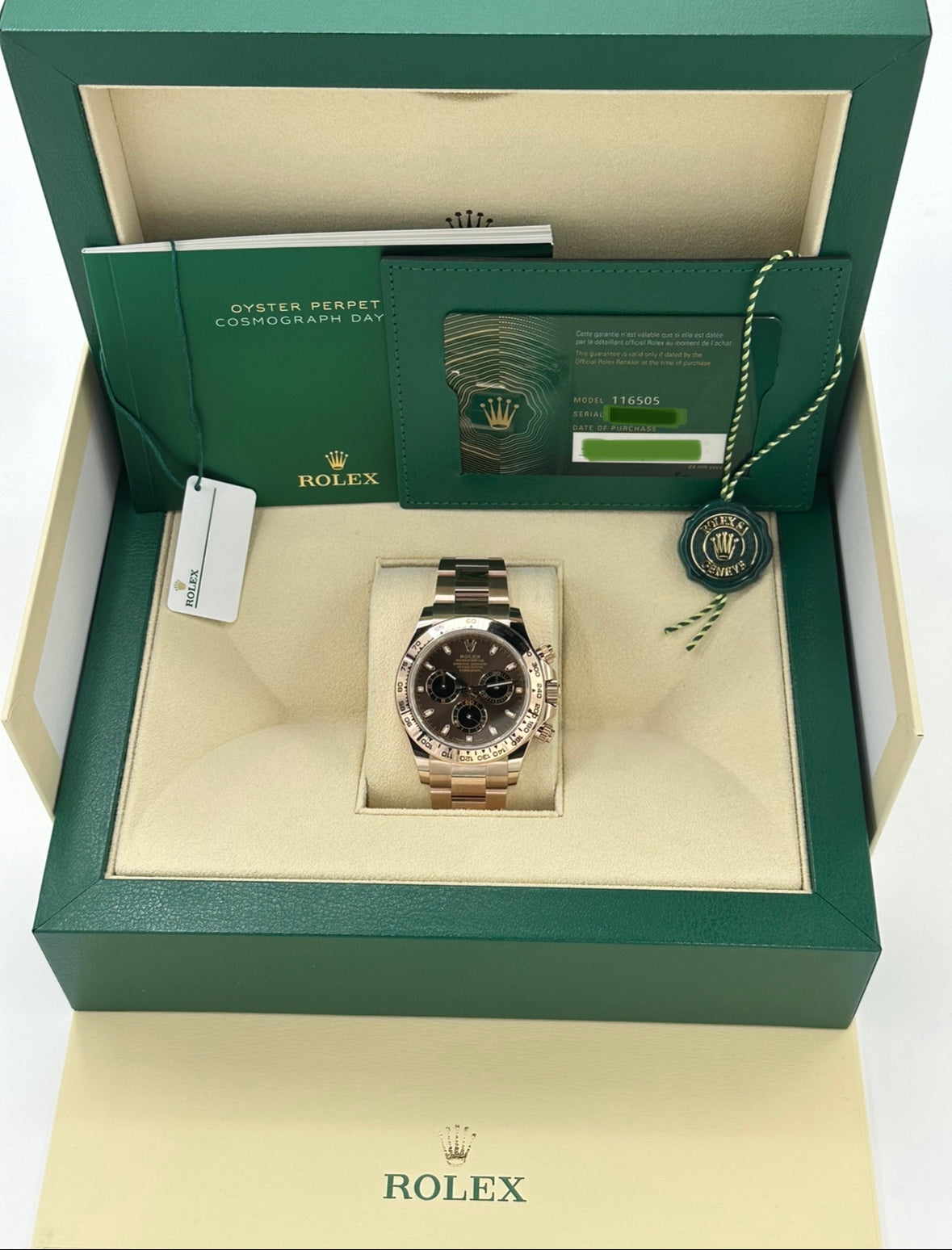NEW 2023 Rolex Daytona 116505 Rose Gold Chocolate Dial - MyWatchLLC