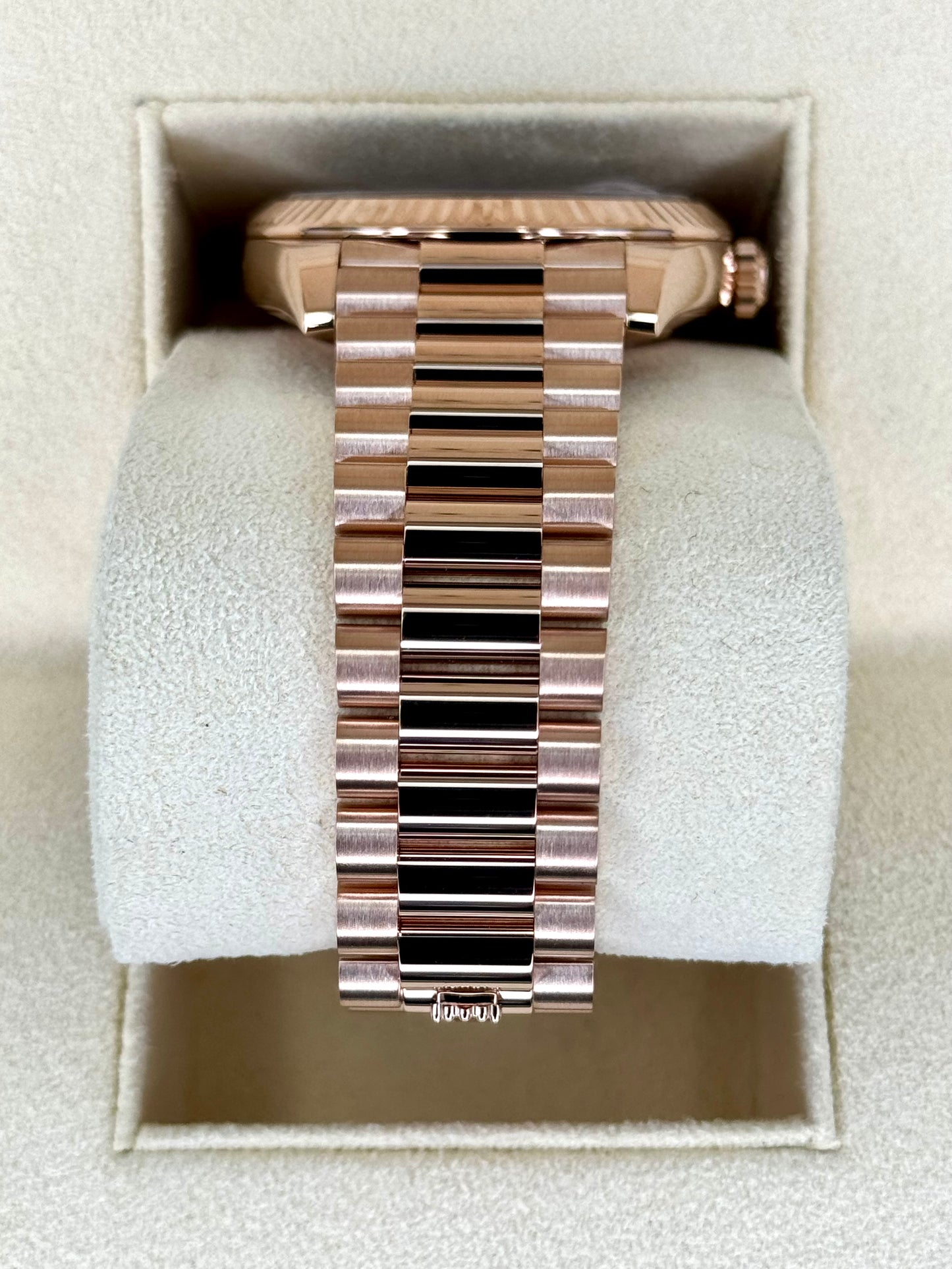 2023 Rolex Day-Date 40mm 228235 Presidential Rose Gold Chocolate Dial - MyWatchLLC