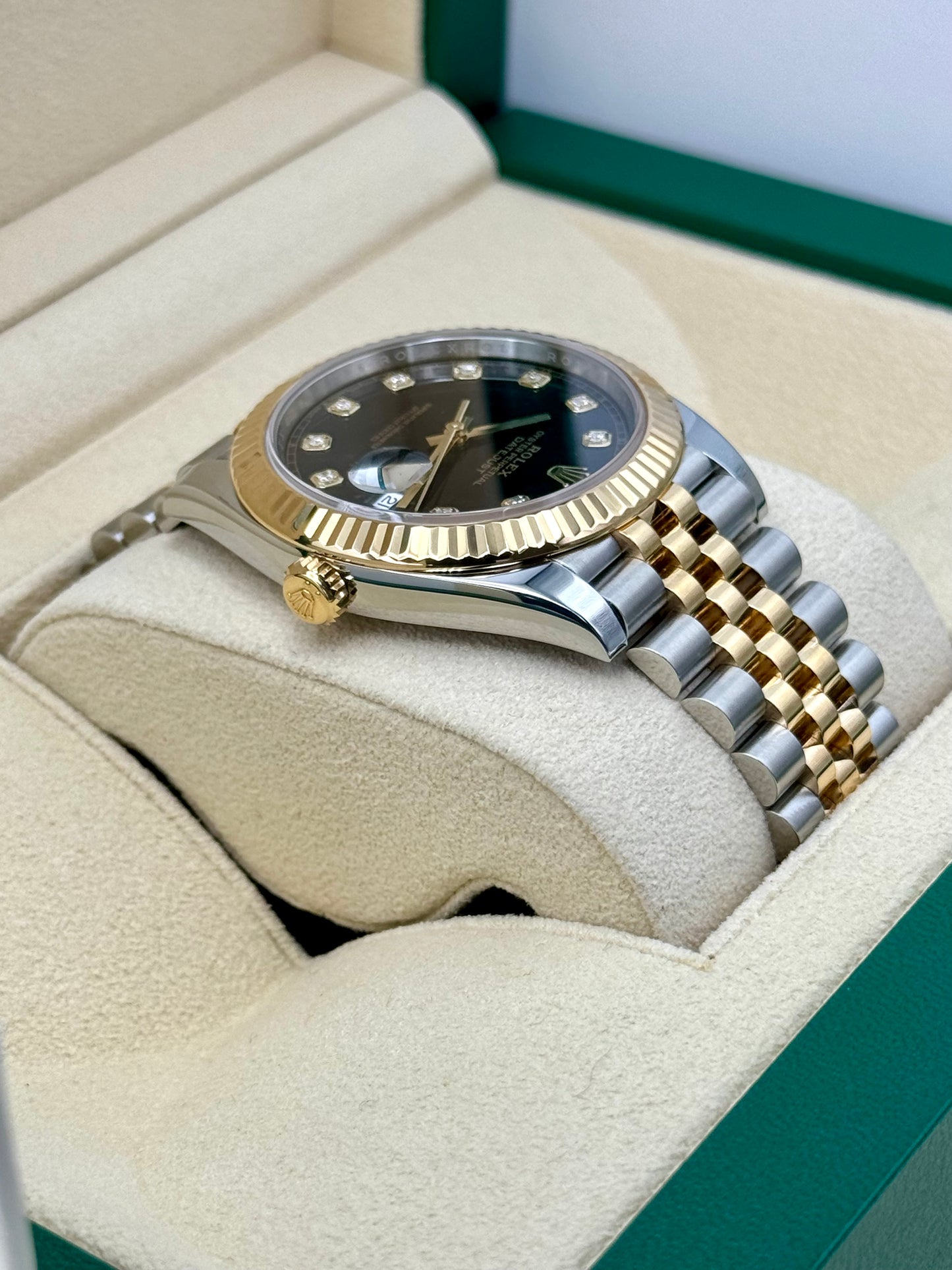 2023 Rolex Datejust 41mm 126333 Two-Tone Jubilee Black Diamond Dial - MyWatchLLC