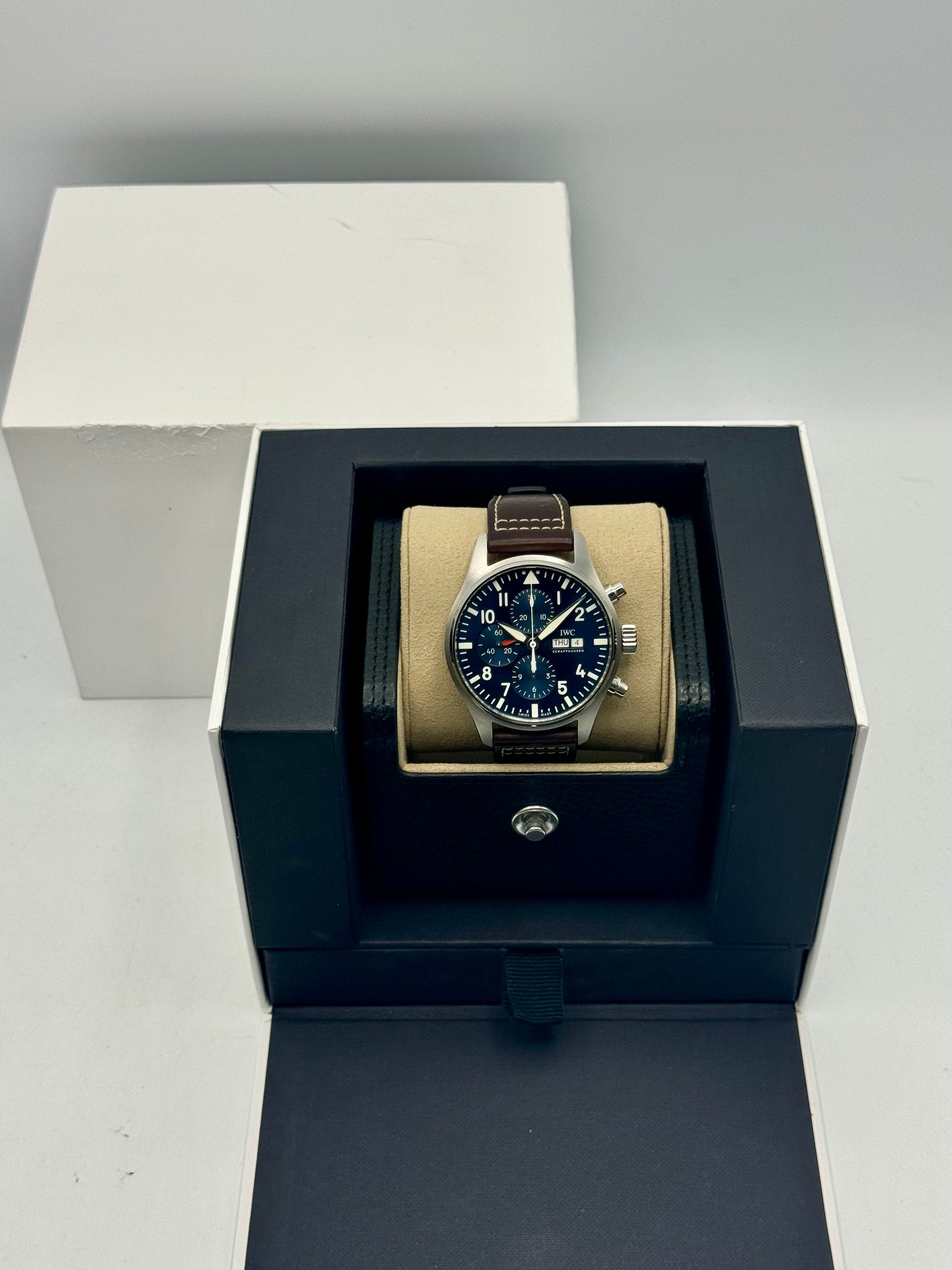 2022 IWC Pilot's Chronograph 43mm IW377714 Stainless Steel Blue Dial - MyWatchLLC