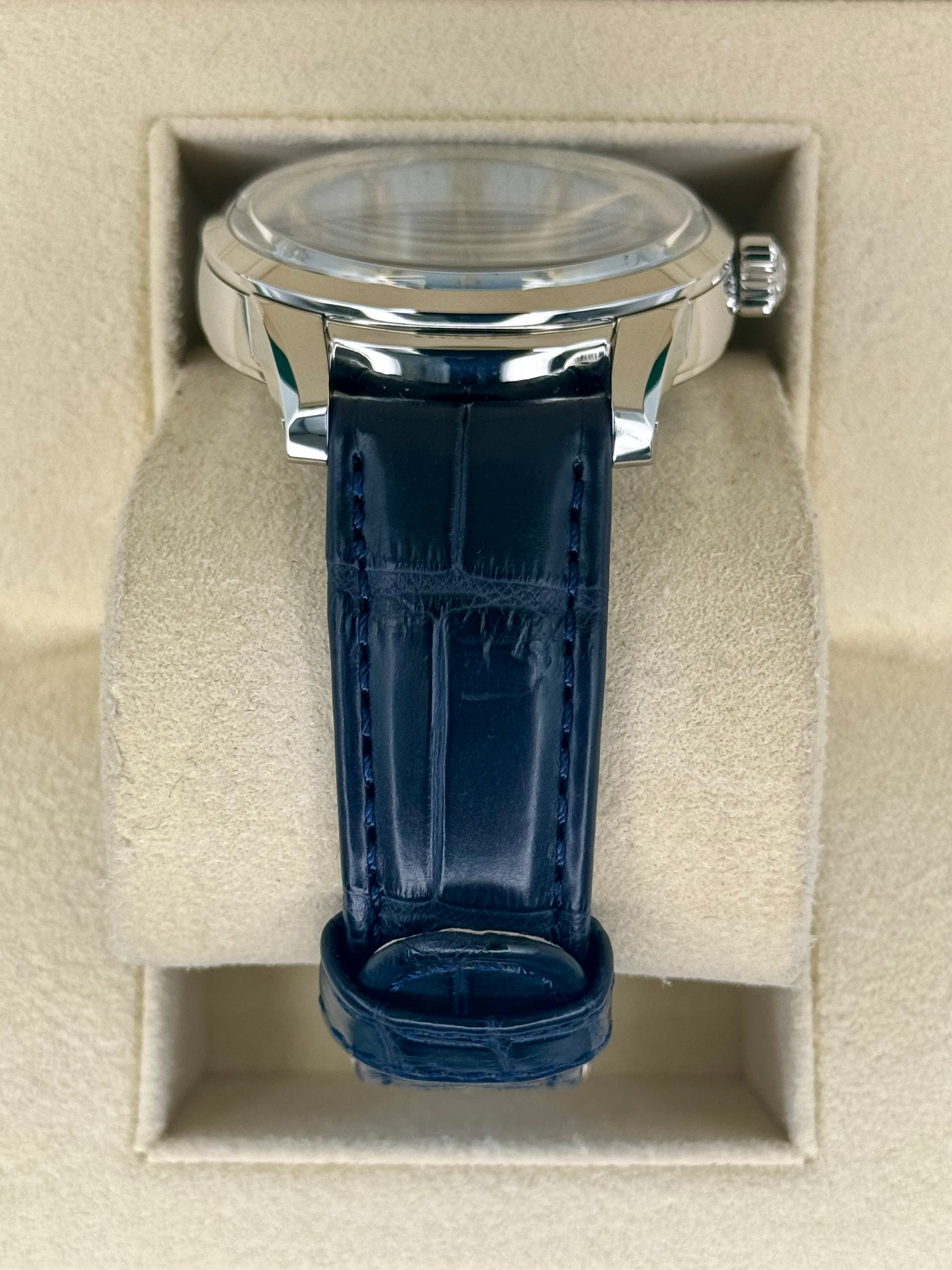 NEW 2024 Grand Seiko Elegance Collection 40.2mm SBGA407G Blue Dial - MyWatchLLC