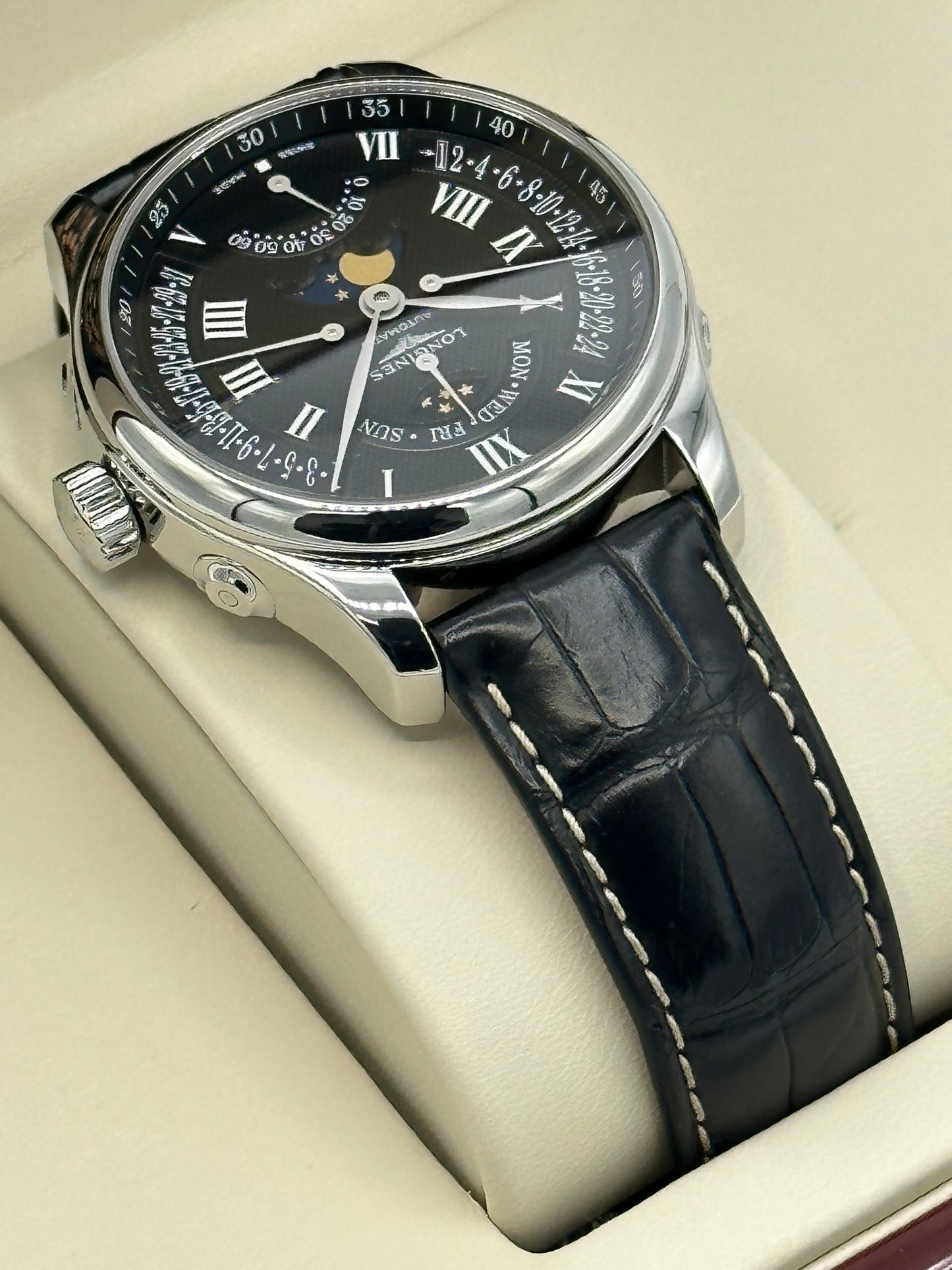 2017 Longines L2.739.4.51.6 Master Moonphase GMT - MyWatchLLC