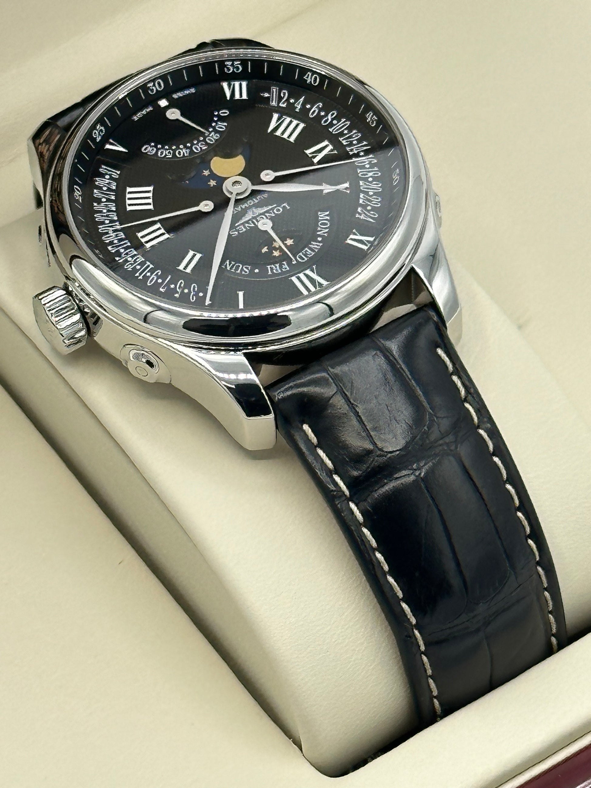 2017 Longines L2.739.4.51.6 Master Moonphase GMT - MyWatchLLC