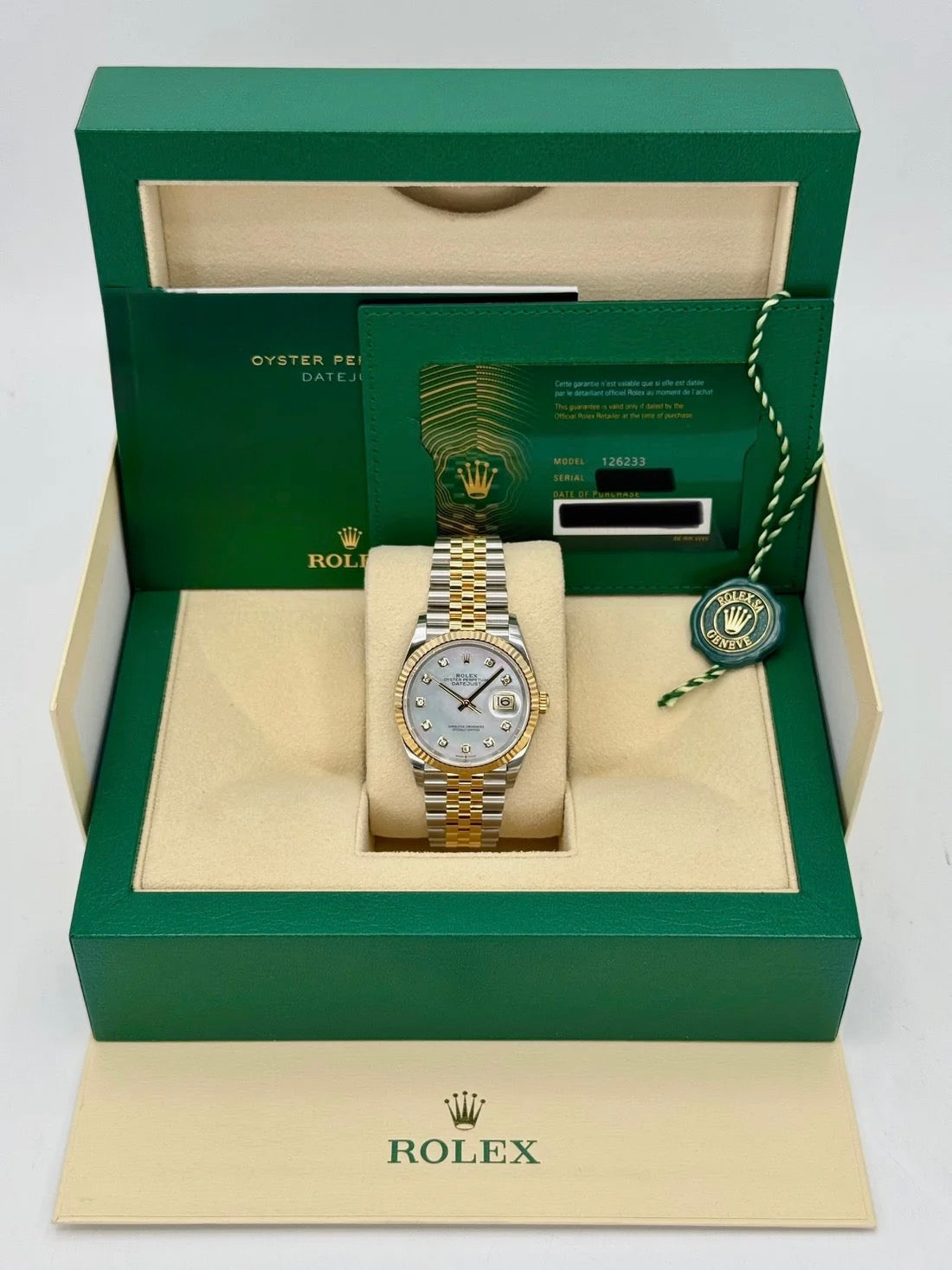 NEW 2025 Rolex Datejust 36mm 126233 Mother of Pearl Diamond Dial