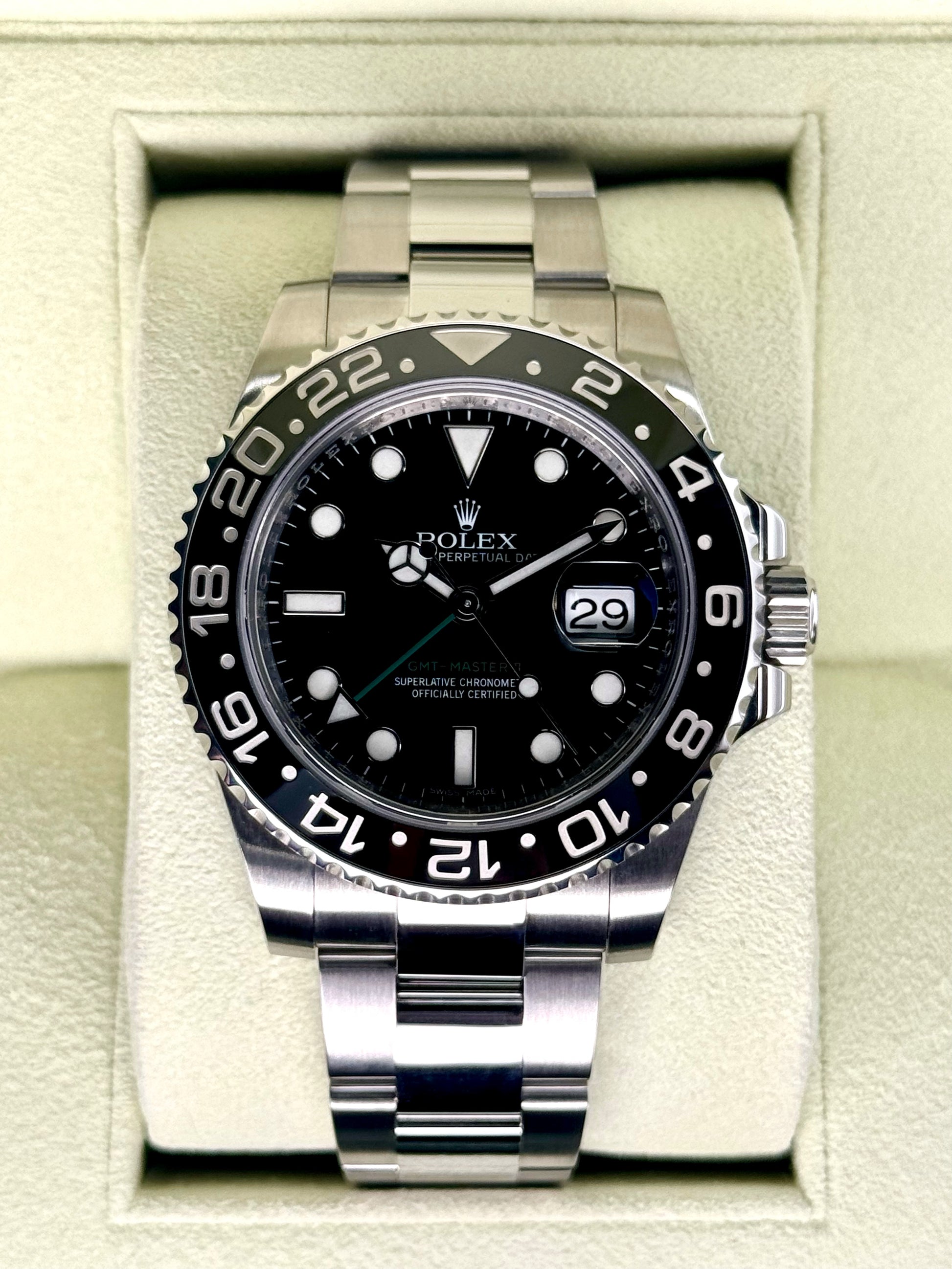2013 Rolex GMT-Master II 40mm 116710LN Stainless Steel Black Dial - MyWatchLLC