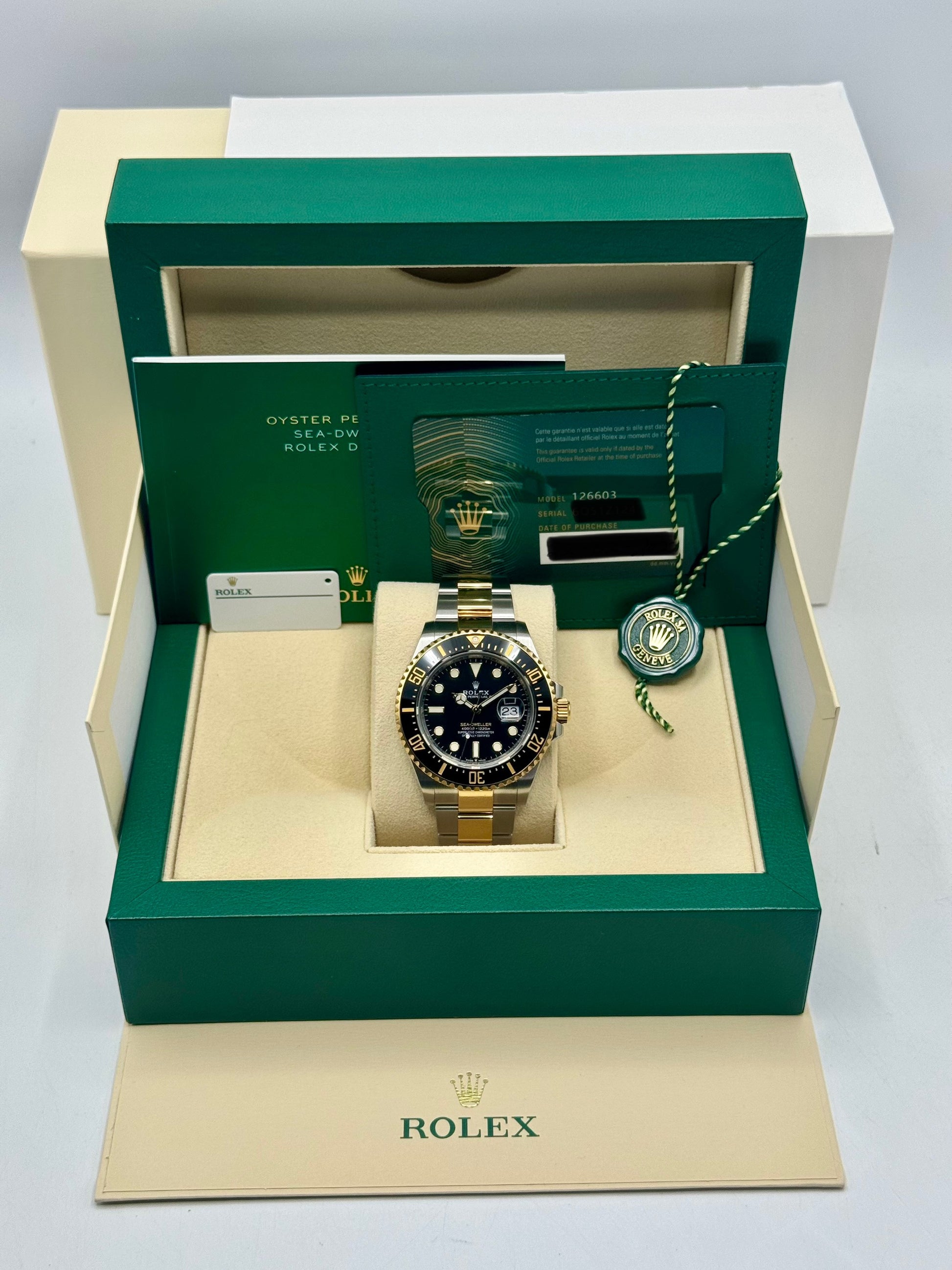 2024 Rolex Sea-Dweller 43mm 126603 Two-Tone Black Dial - MyWatchLLC