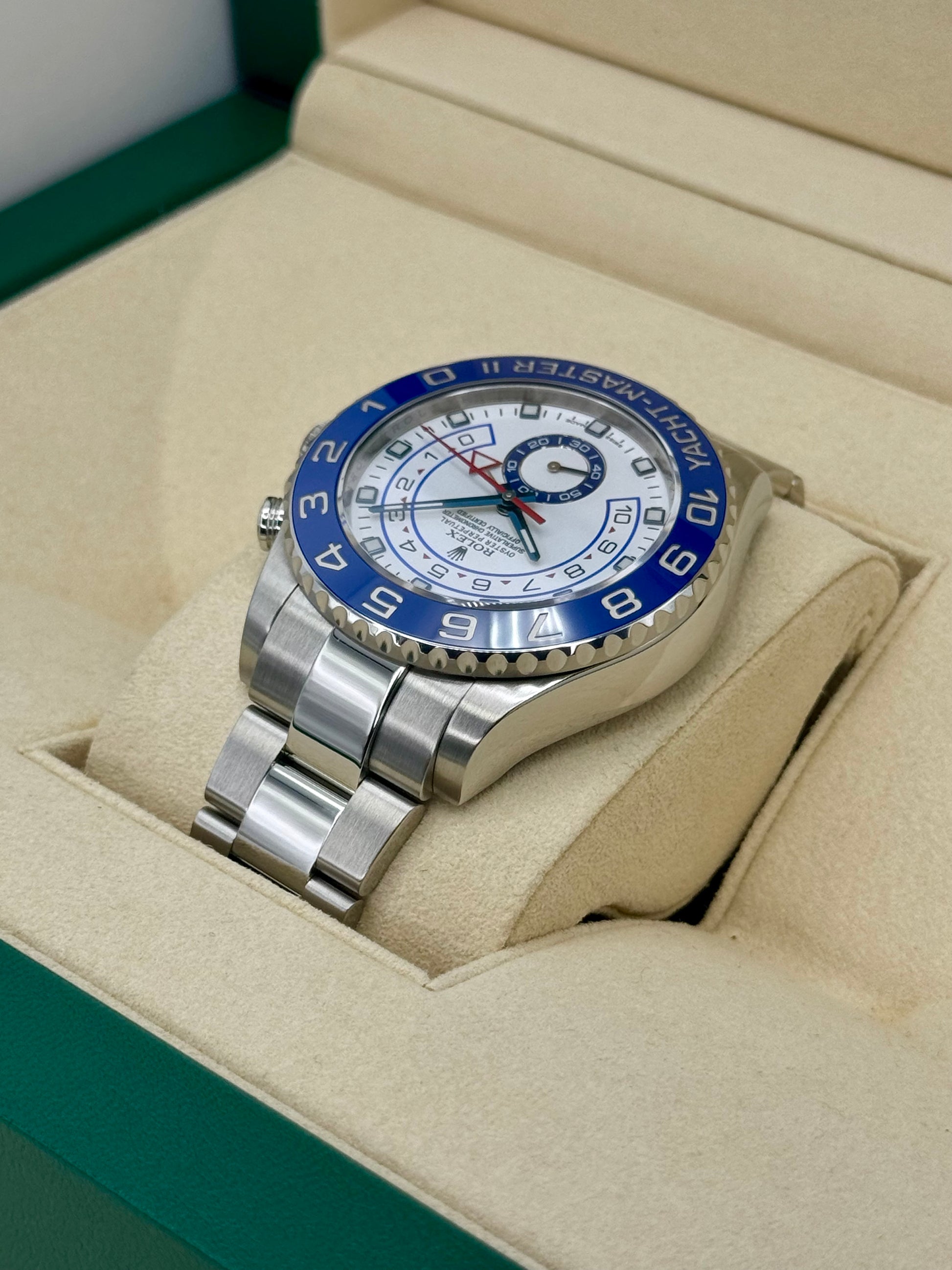 2016 Rolex Yacht-Master II 44mm 116680 Stainless Steel White Dial - MyWatchLLC