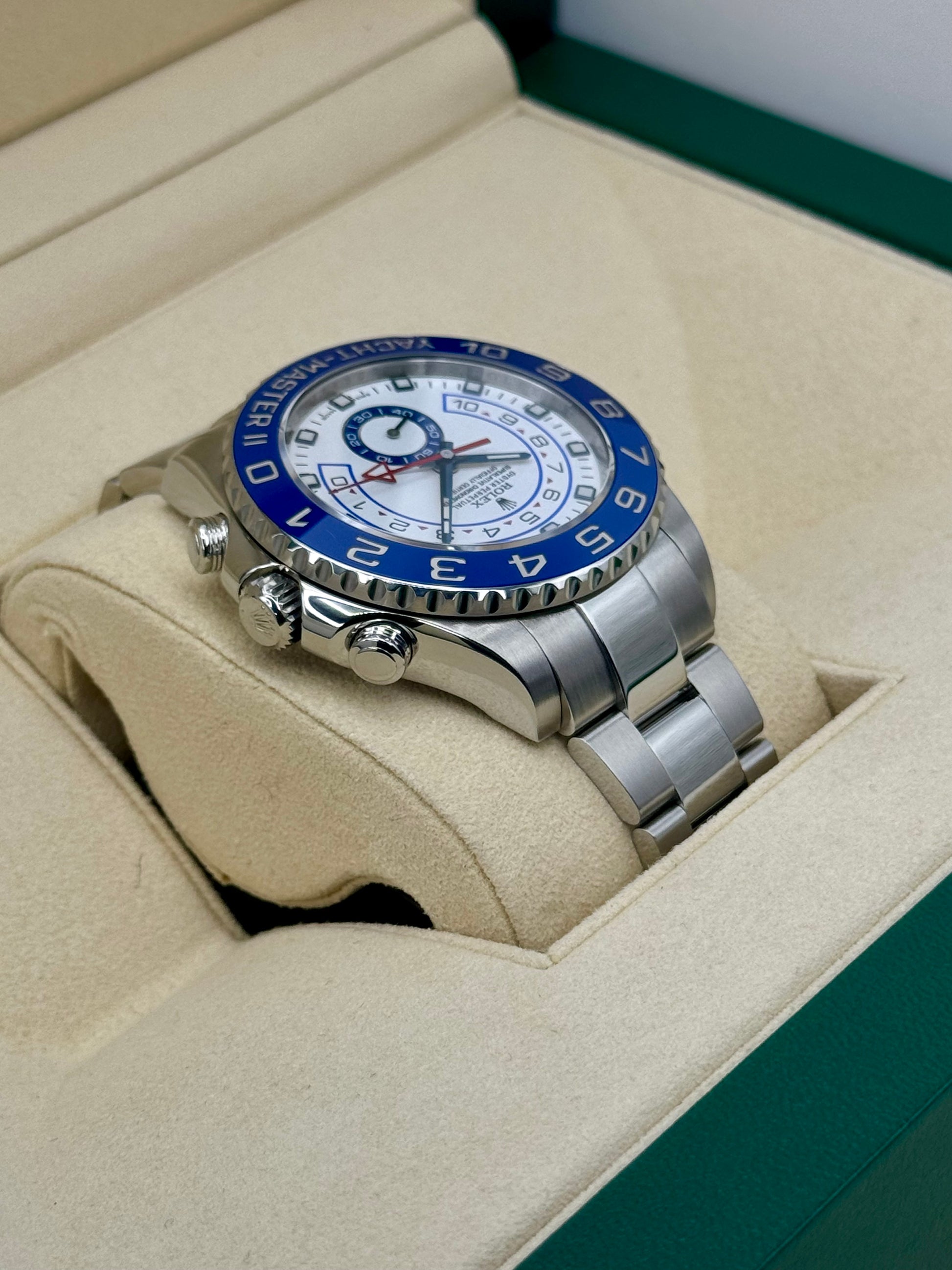2016 Rolex Yacht-Master II 44mm 116680 Stainless Steel White Dial - MyWatchLLC