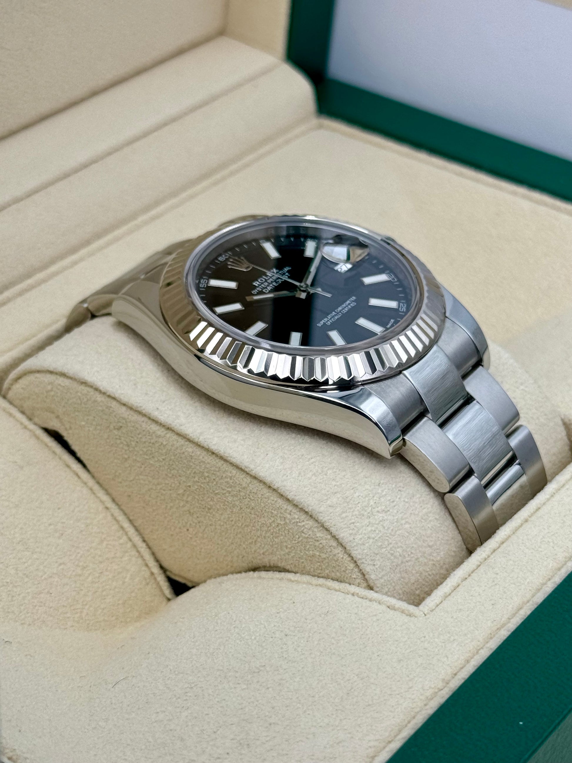 2017 Rolex Datejust II 41mm 116334 Stainless Steel Oyster Black Dial - MyWatchLLC