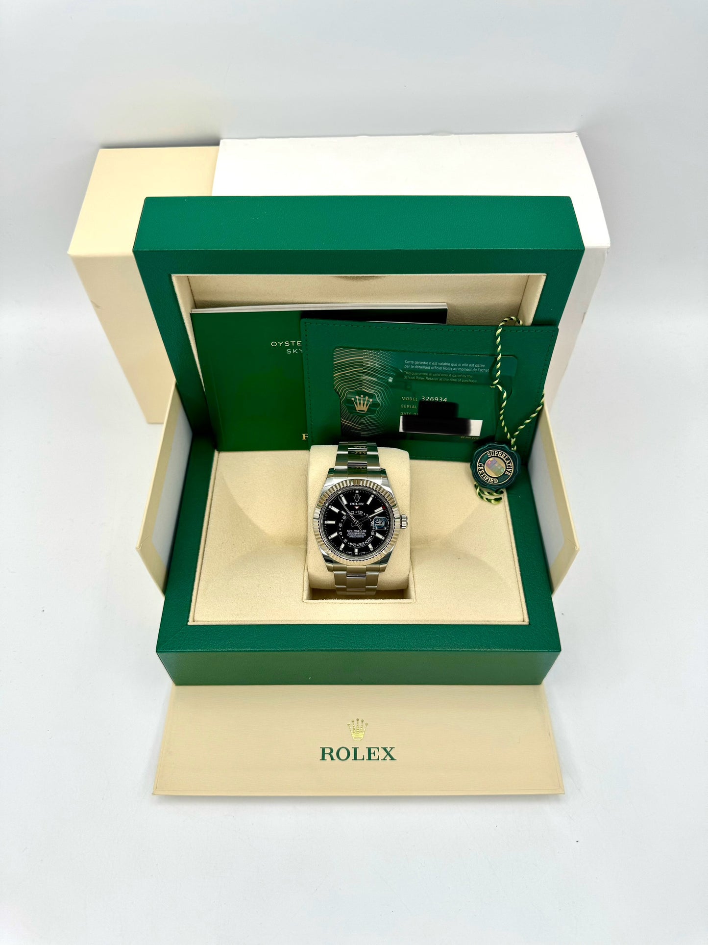 2023 Rolex Sky-Dweller 42mm 326934 Stainless Steel Oyster Black Dial - MyWatchLLC