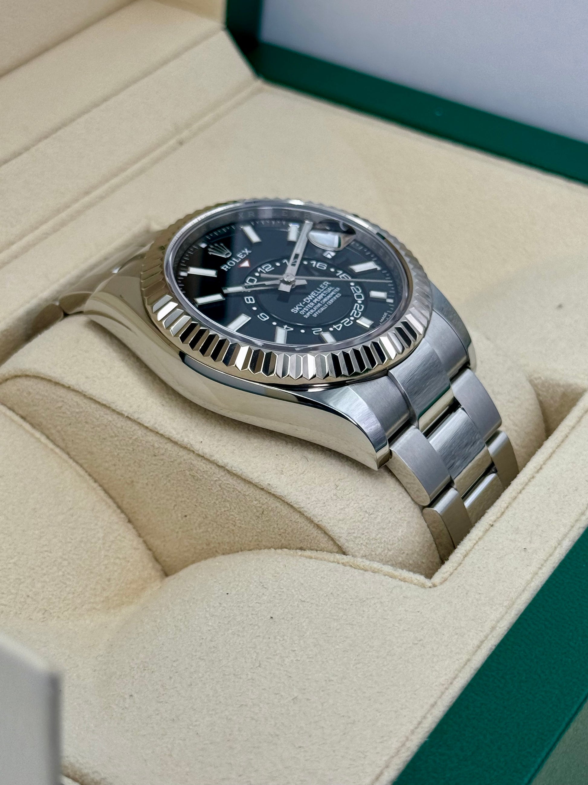 2023 Rolex Sky-Dweller 42mm 326934 Stainless Steel Oyster Black Dial - MyWatchLLC