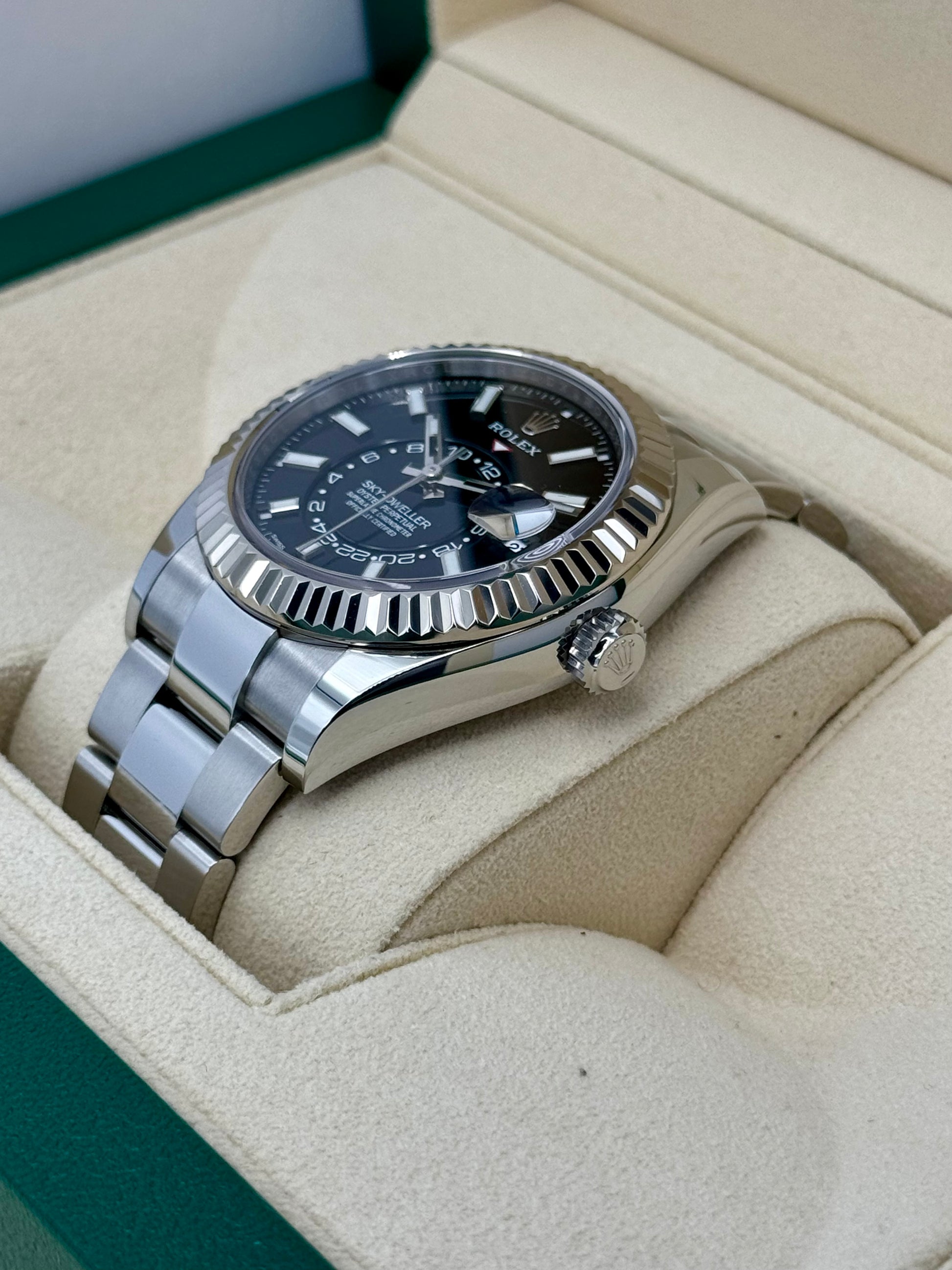 2023 Rolex Sky-Dweller 42mm 326934 Stainless Steel Oyster Black Dial - MyWatchLLC