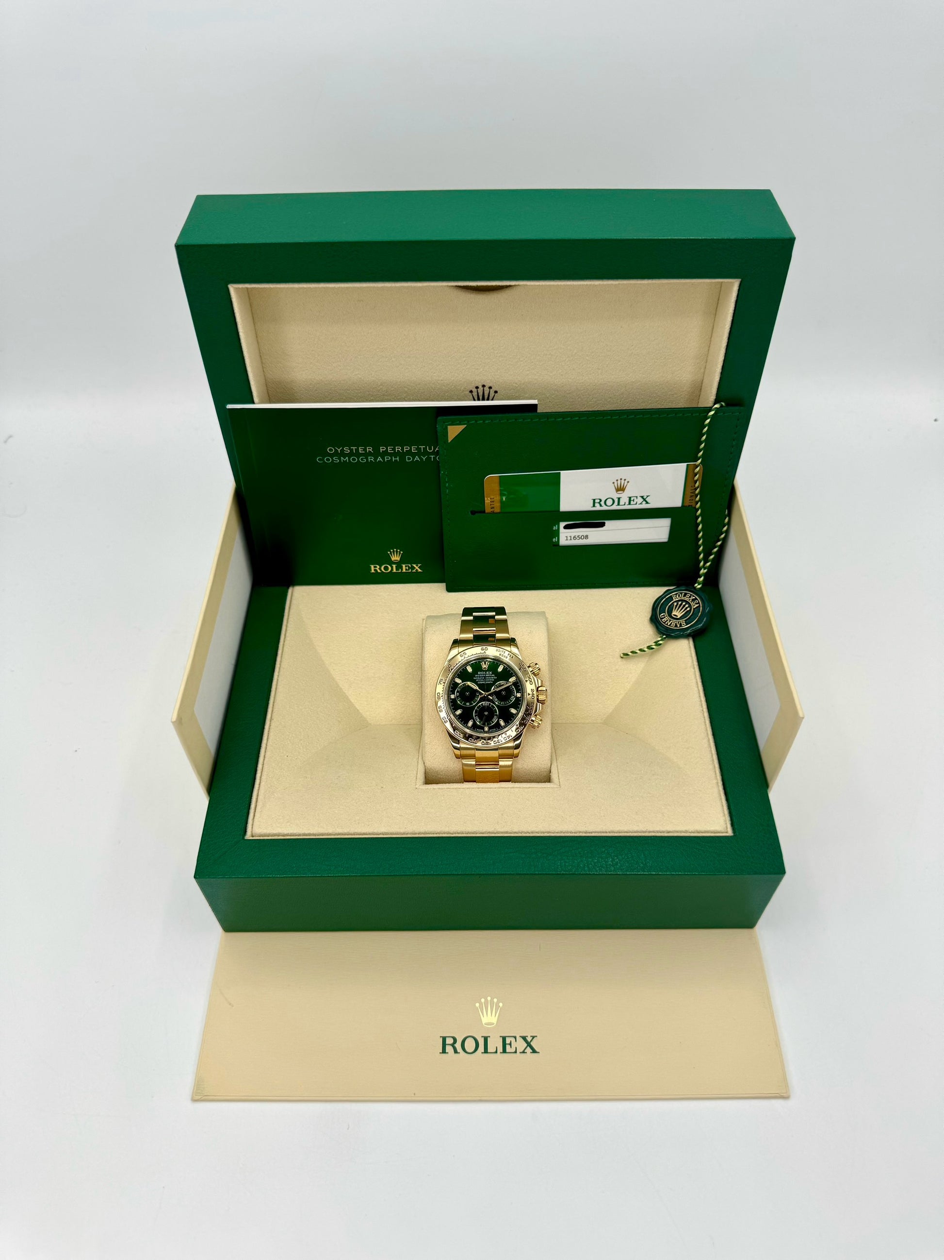 2020 Rolex Daytona "John Mayer" 40mm 116508 Yellow Gold Green Dial - MyWatchLLC