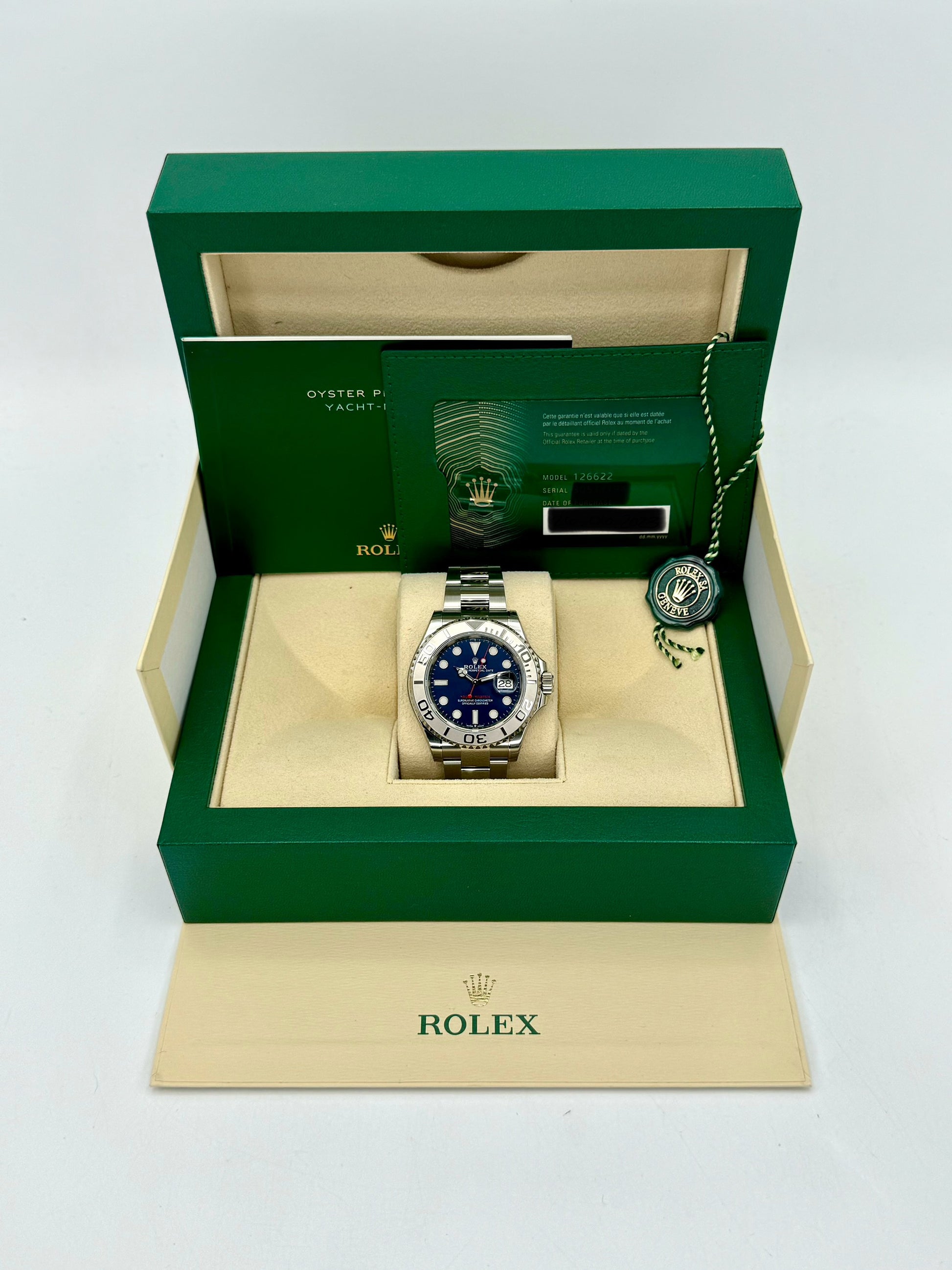 NEW 2023 Rolex Yacht-Master 40mm 126622 Stainless Steel Blue Dial - MyWatchLLC