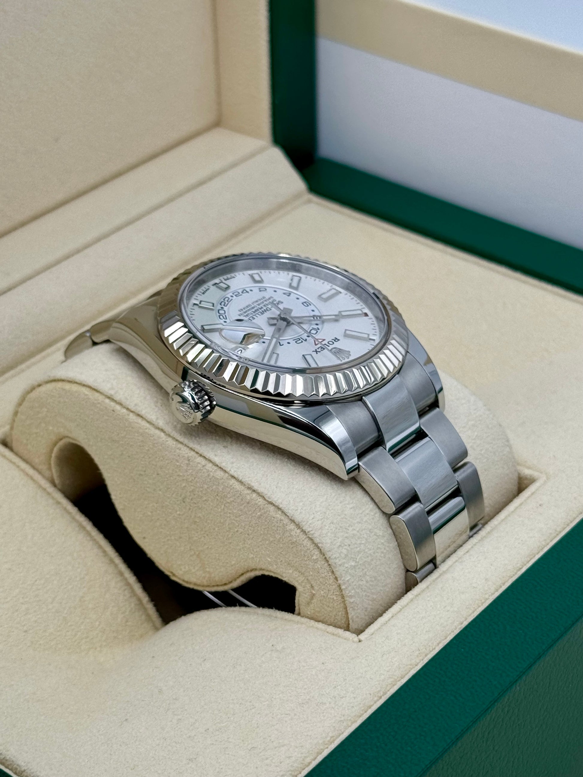2023 Rolex Sky-Dweller 42mm 326934 Stainless Steel Oyster White Dial - MyWatchLLC