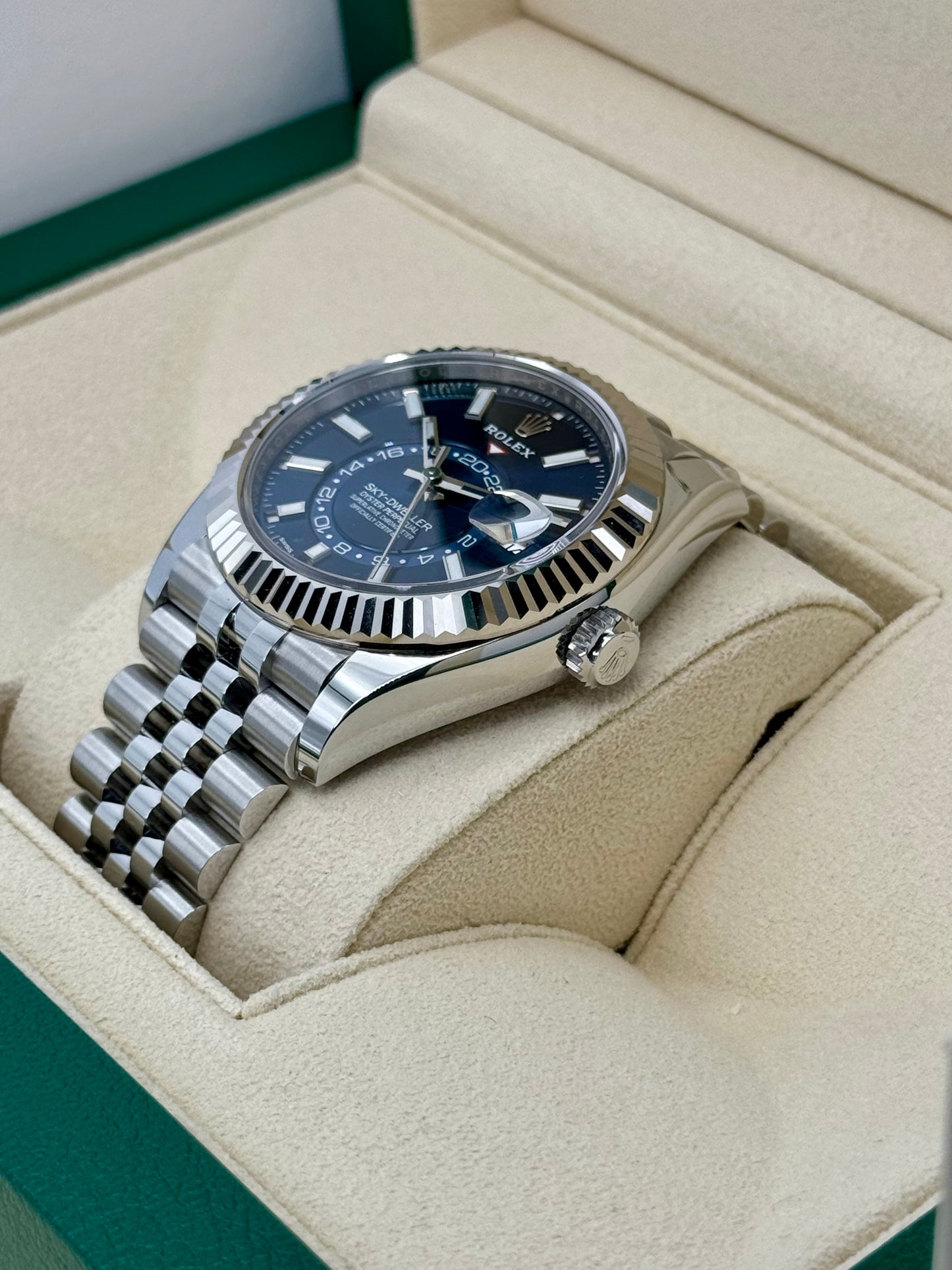 NEW 2023 Rolex Sky-Dweller 42 326934 Stainless Steel Jubilee Blue Dial - MyWatchLLC