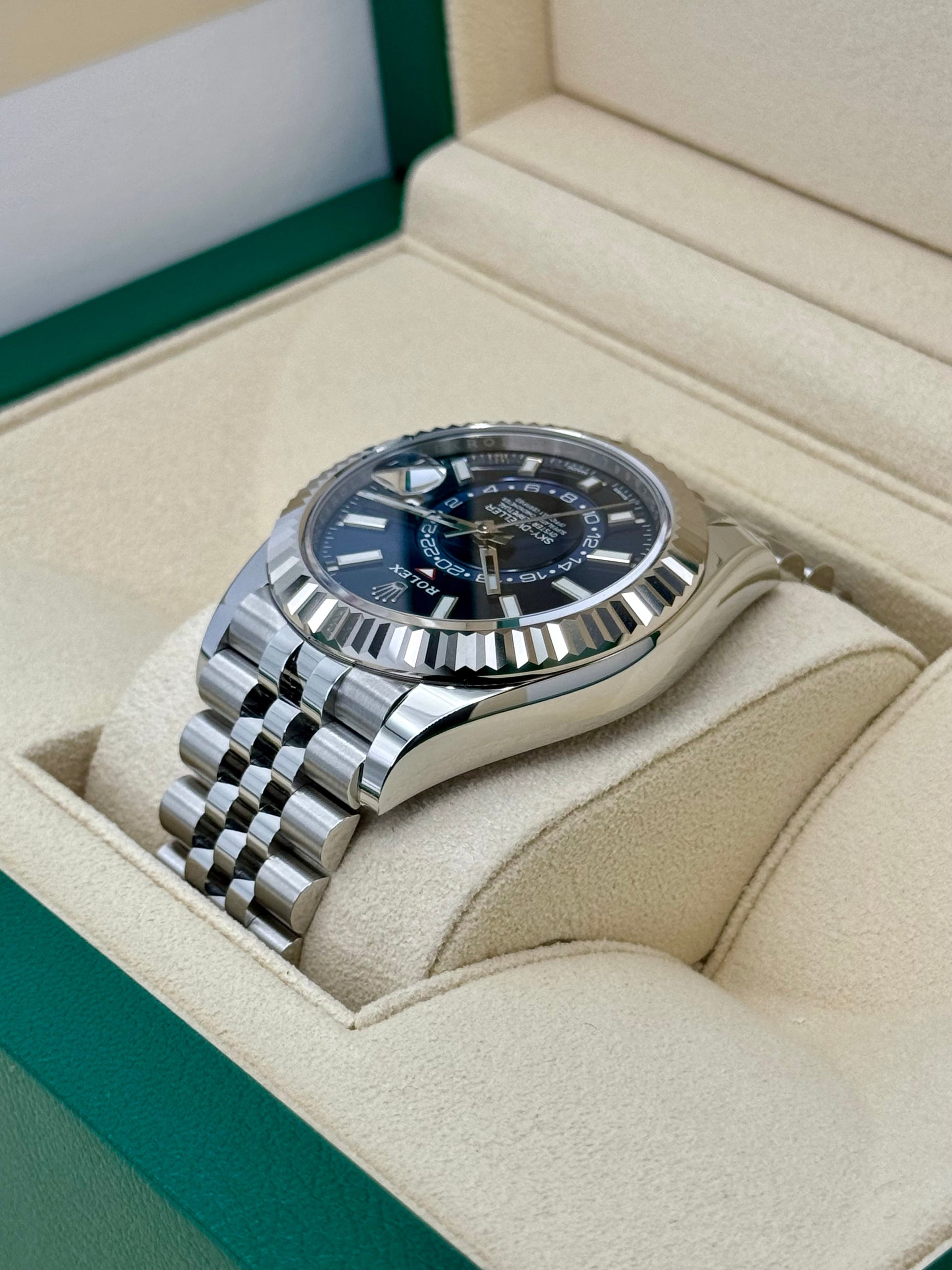 NEW 2023 Rolex Sky-Dweller 42 326934 Stainless Steel Jubilee Blue Dial - MyWatchLLC