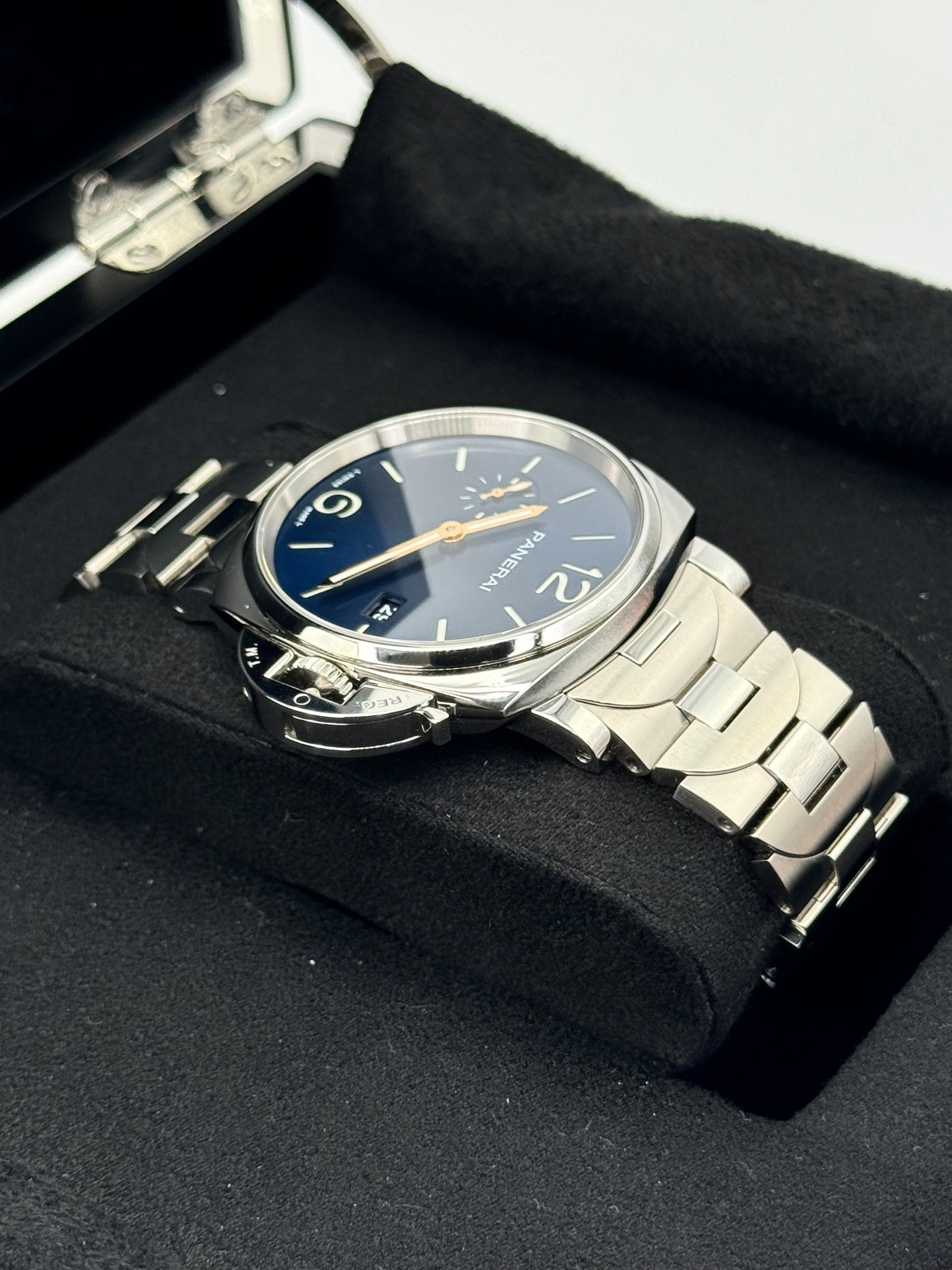 2023 Panerai Luminor Due 42mm PAM01124 Stainless Steel Blue Dial - MyWatchLLC