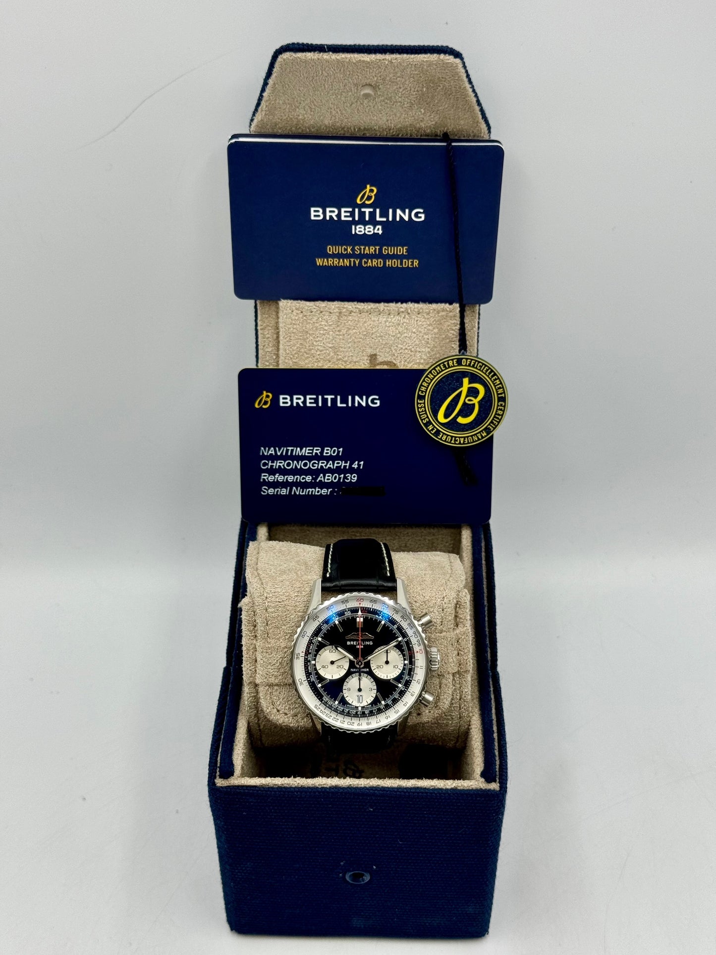 NEW 2024 Breitling Chronograph 42mm AB0139 Stainless Steel Black Dial - MyWatchLLC