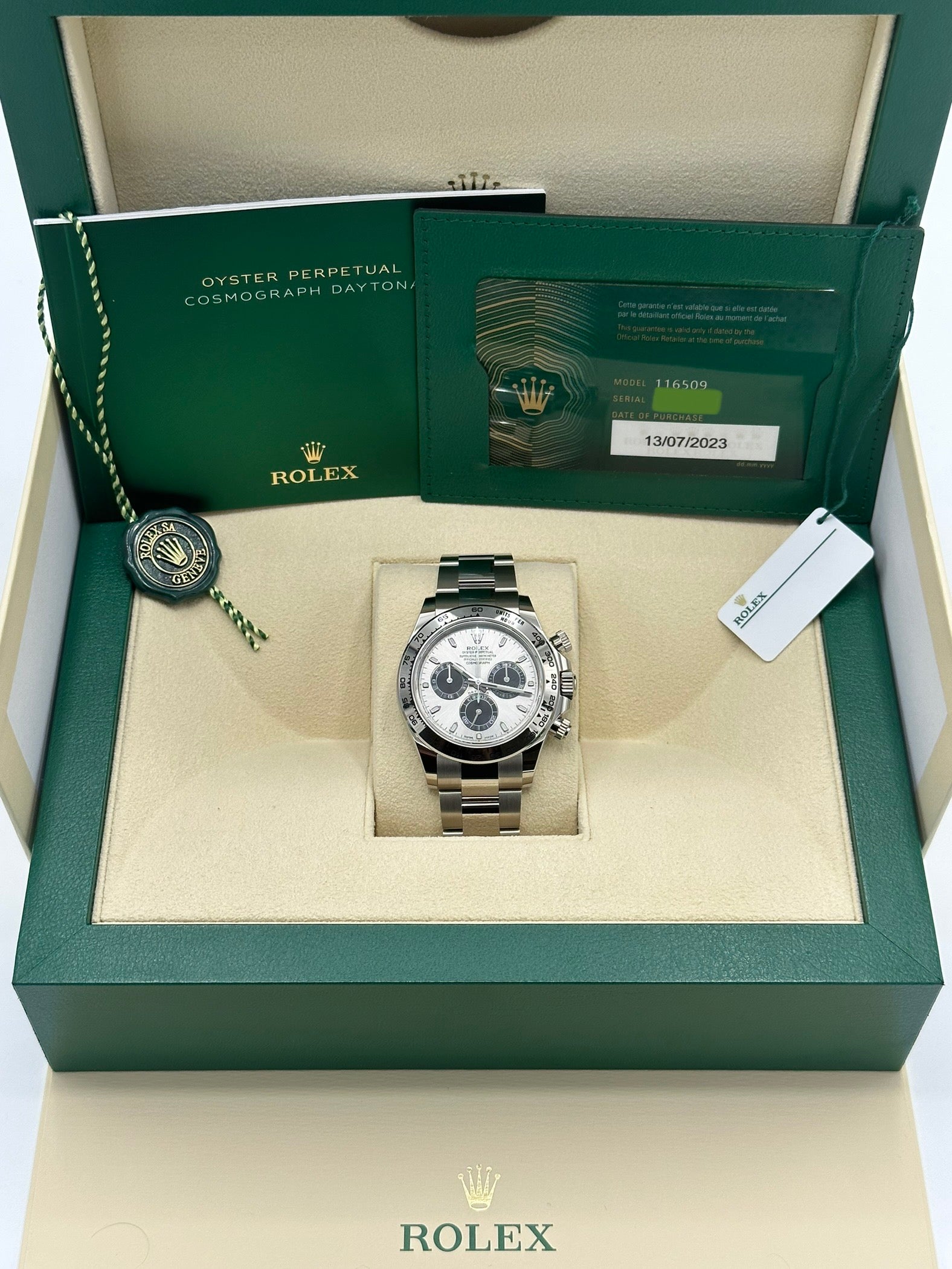 NEW 2023 Rolex Daytona 40mm 116509 White Gold Silver Dial - MyWatchLLC