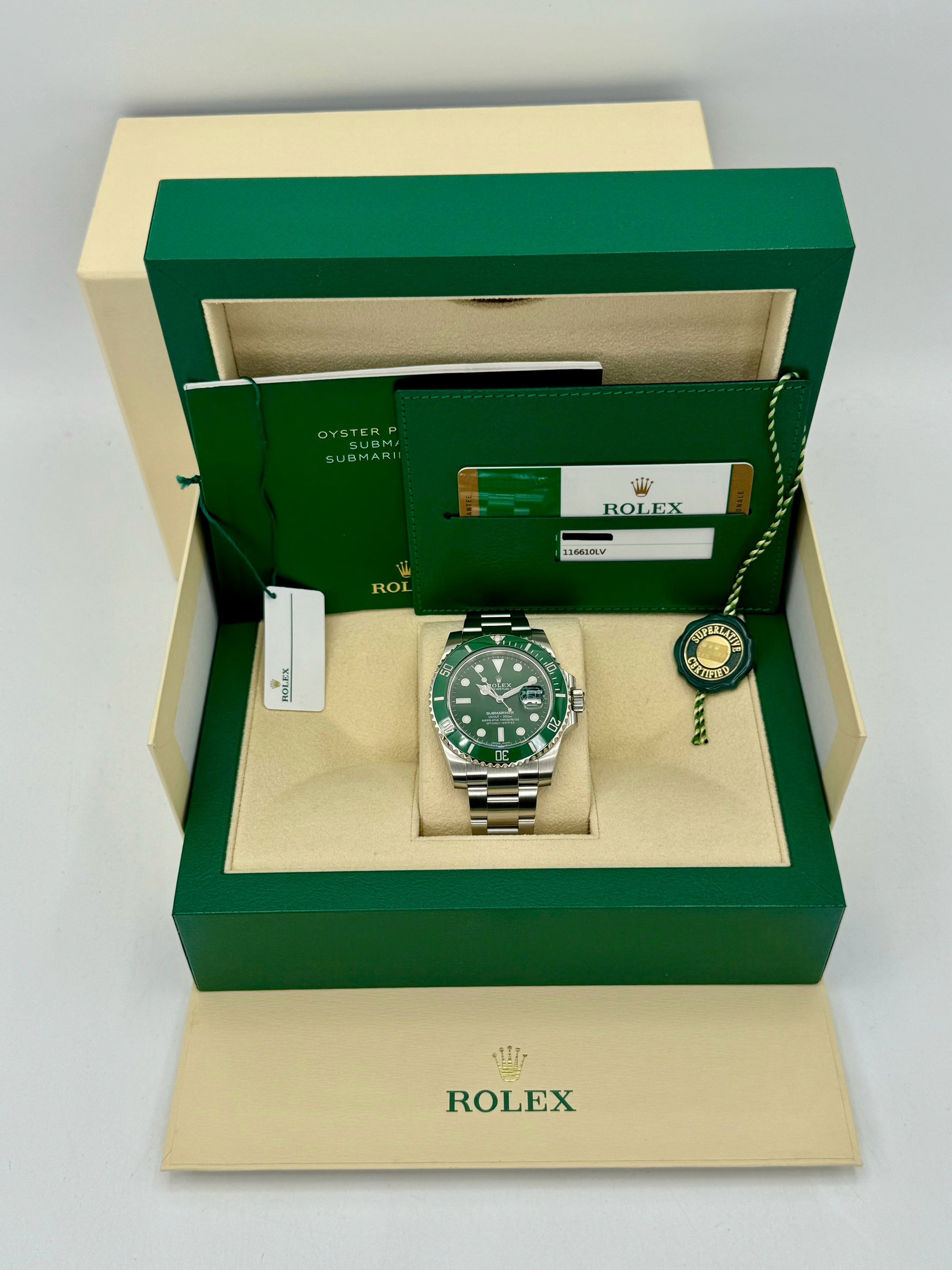 2018 Submariner “Hulk” 40mm 116610LV Stainless Steel Green Dial - MyWatchLLC