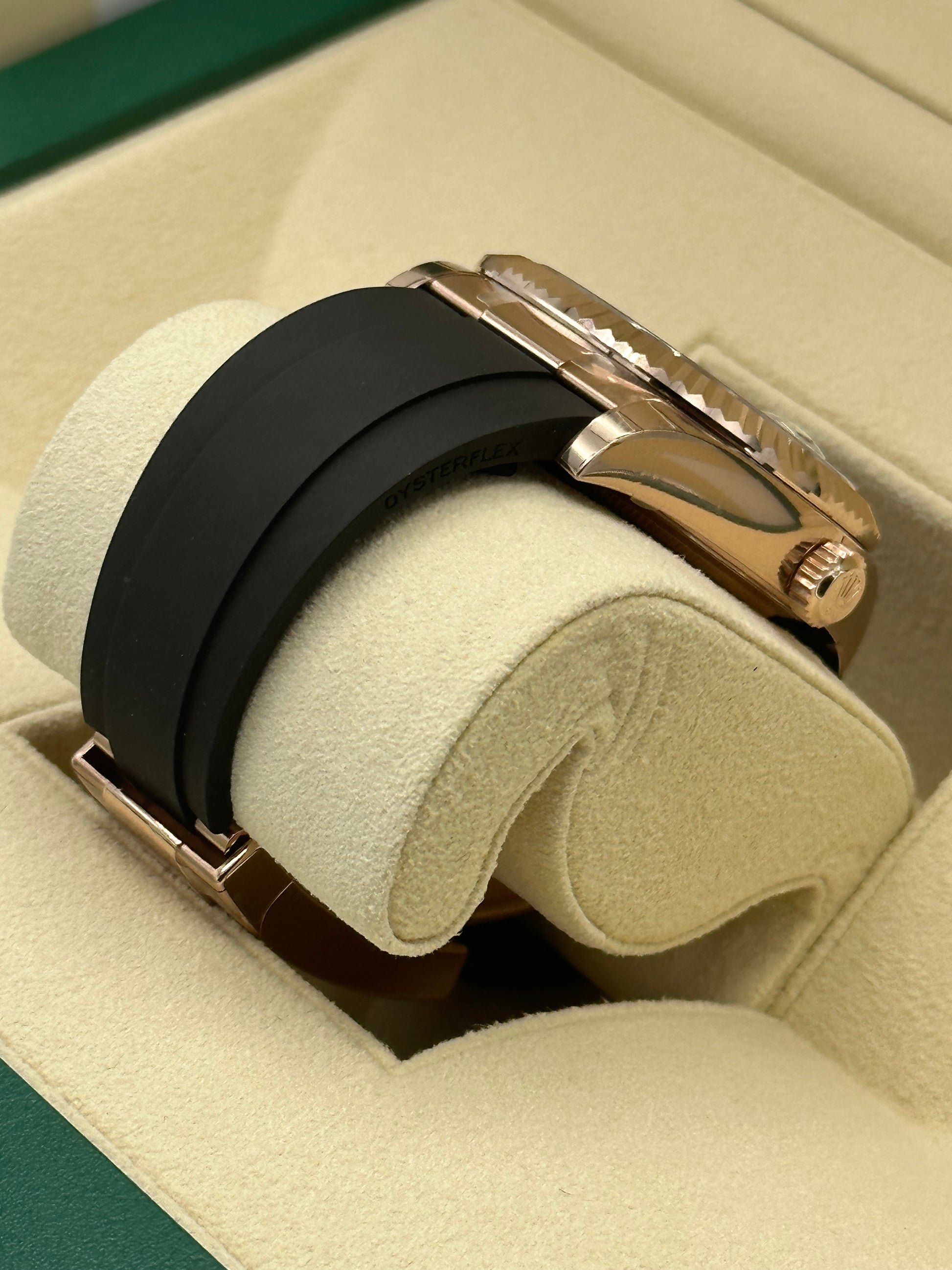 NEW 2023 Rolex Sky-Dweller 336235 Rose Gold Oysterflex Chocolate Dial - MyWatchLLC