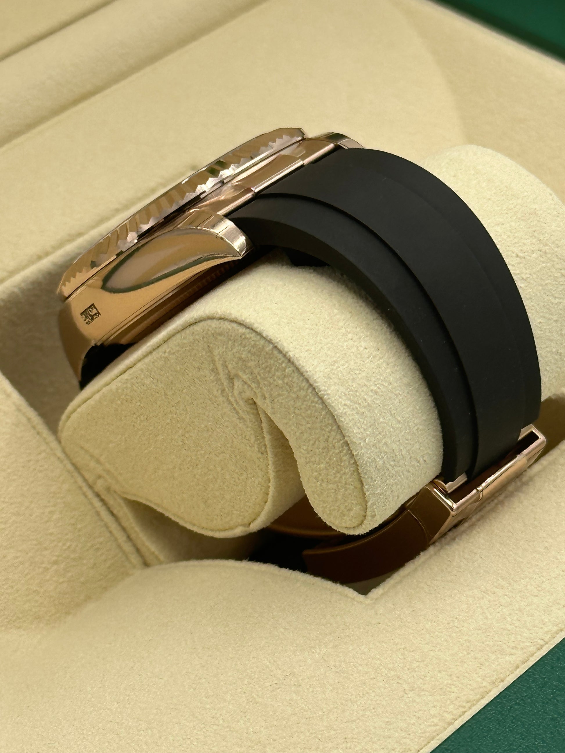 NEW 2023 Rolex Sky-Dweller 336235 Rose Gold Oysterflex Chocolate Dial - MyWatchLLC