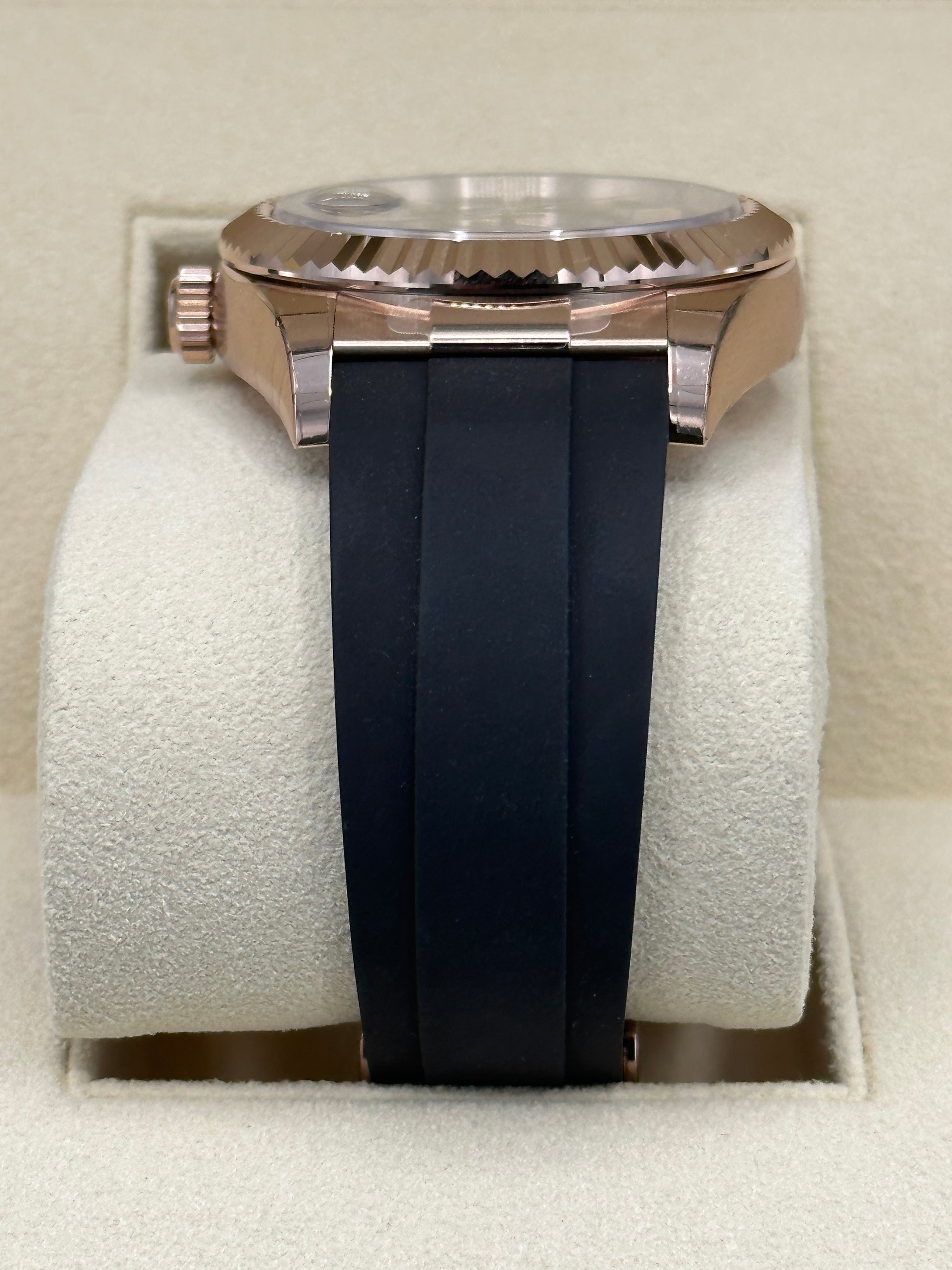 NEW 2023 Rolex Sky-Dweller 336235 Rose Gold Oysterflex Chocolate Dial - MyWatchLLC