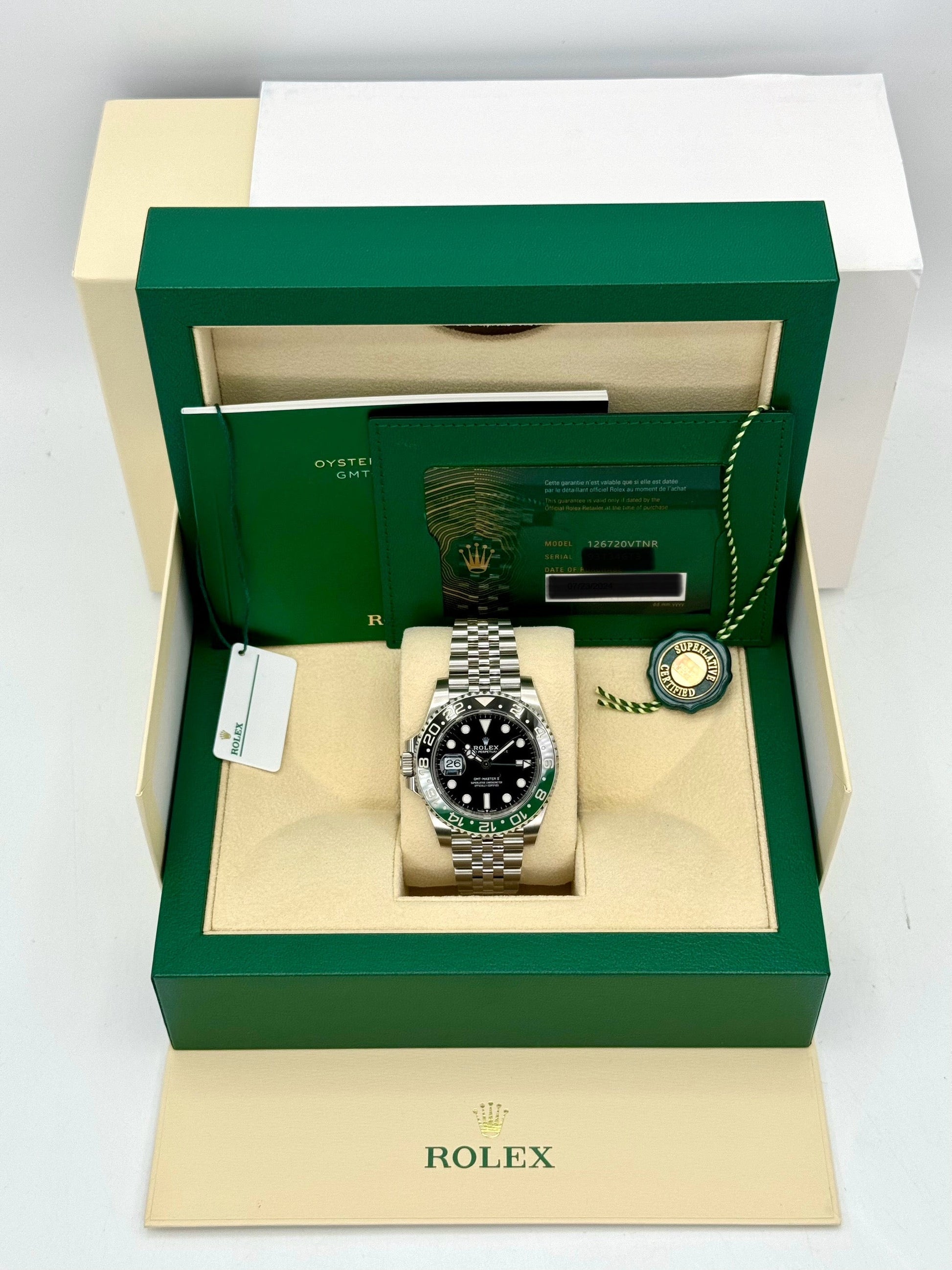 NEW 2024 Rolex GMT-Master II "Sprite" 40mm 126720VTNR Jubilee - MyWatchLLC