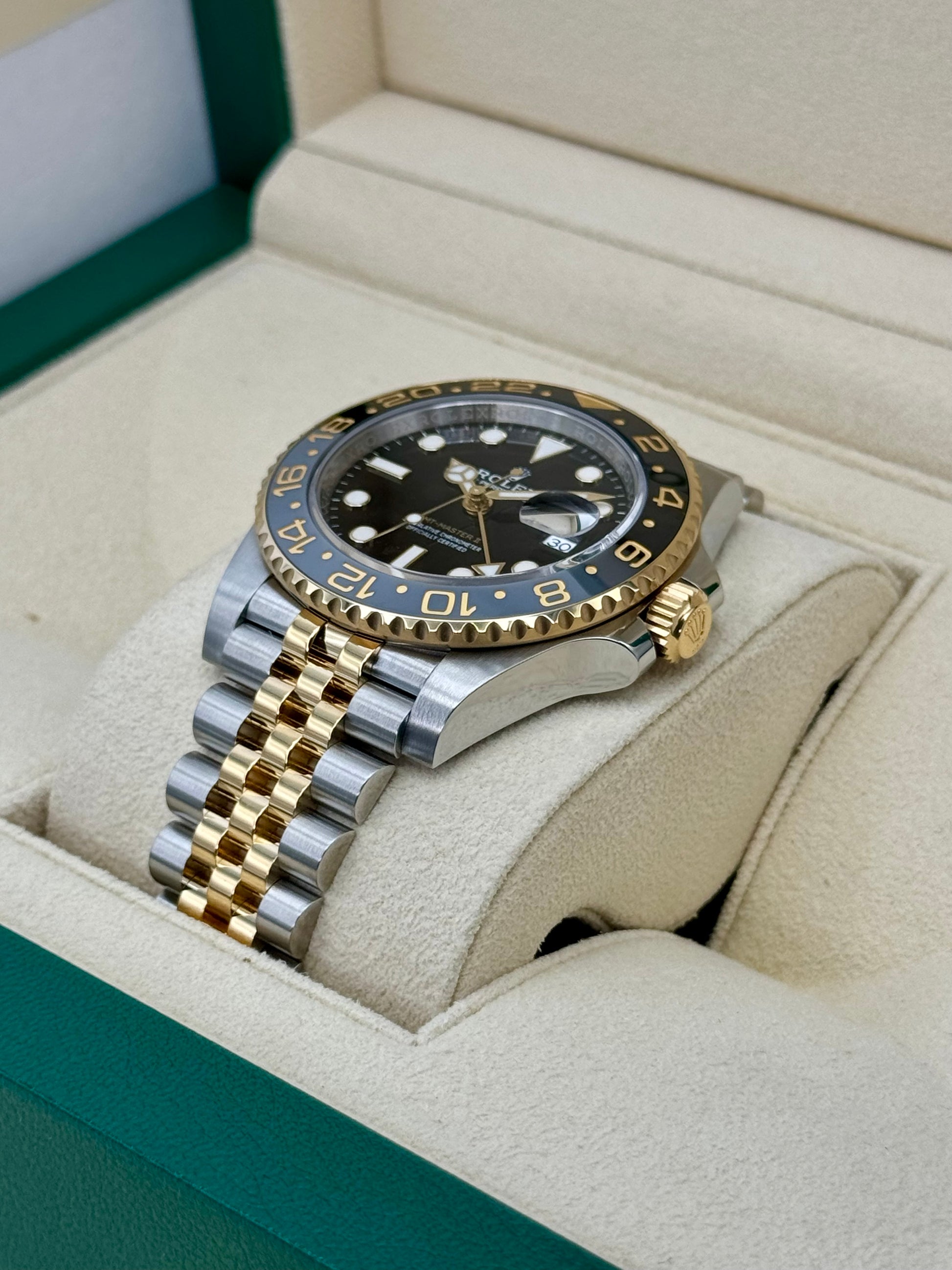 2024 Rolex GMT-Master II 40mm 126713GRNR Two-Tone Jubilee Black Dial - MyWatchLLC
