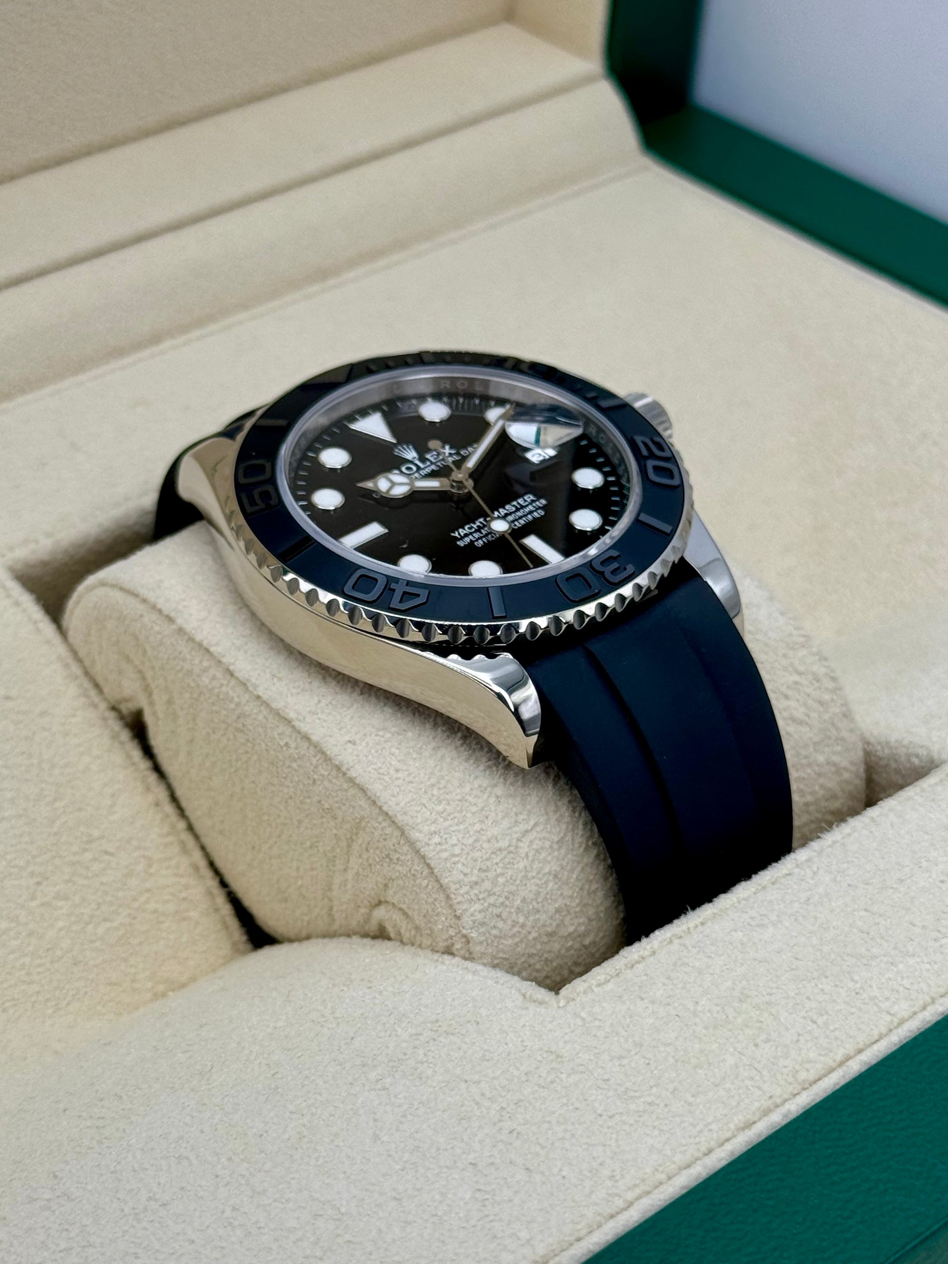 2023 Rolex Yacht-Master 42mm 226659 White Gold Oysterflex Black Dial - MyWatchLLC