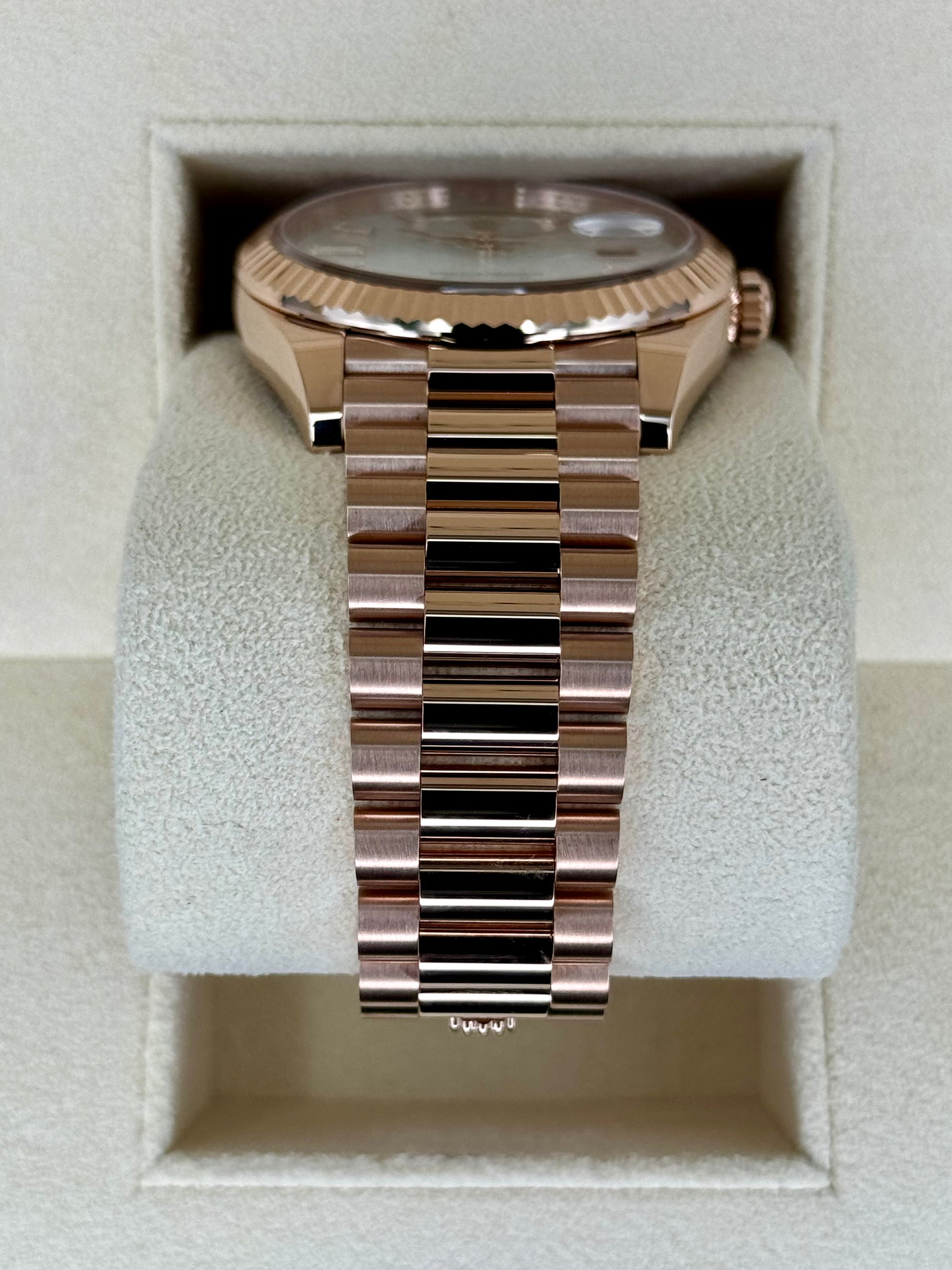 NEW 2024 Rolex Day-Date 40mm 228235 Rose Gold MOP Diamond Dial - MyWatchLLC