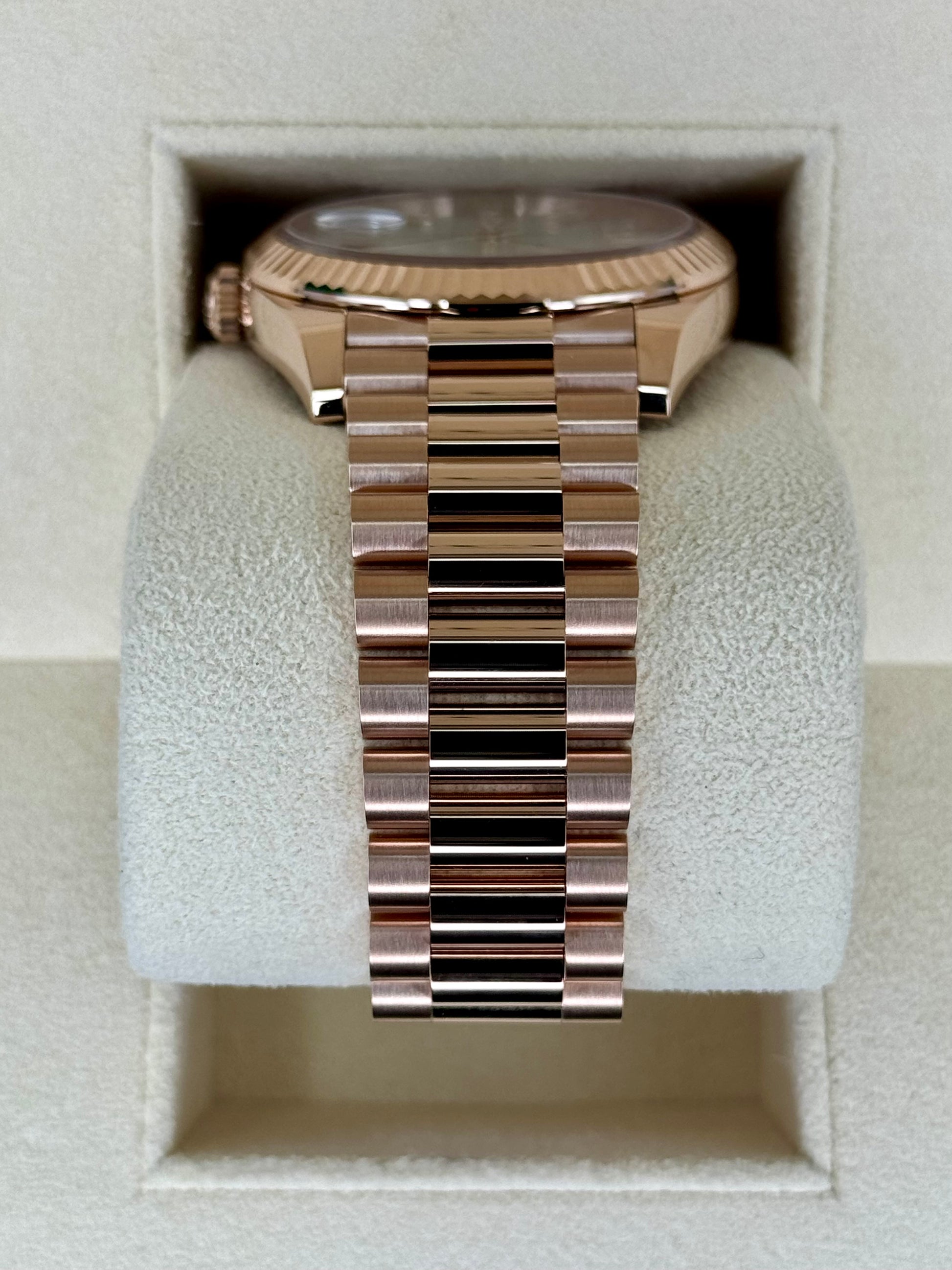 NEW 2024 Rolex Day-Date 40mm 228235 Rose Gold MOP Diamond Dial - MyWatchLLC